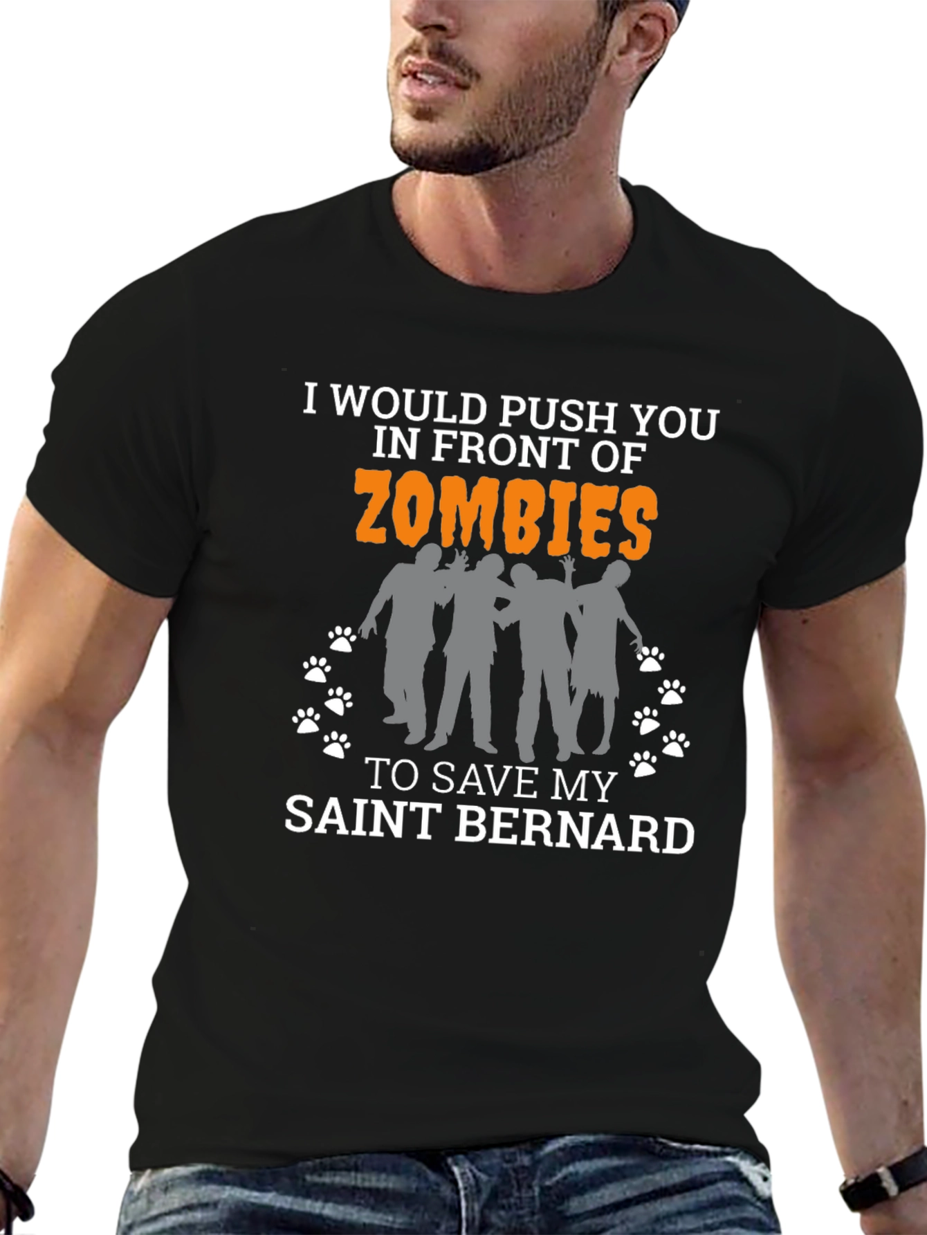 Zombie Saint Bernard Lover T-Shirt