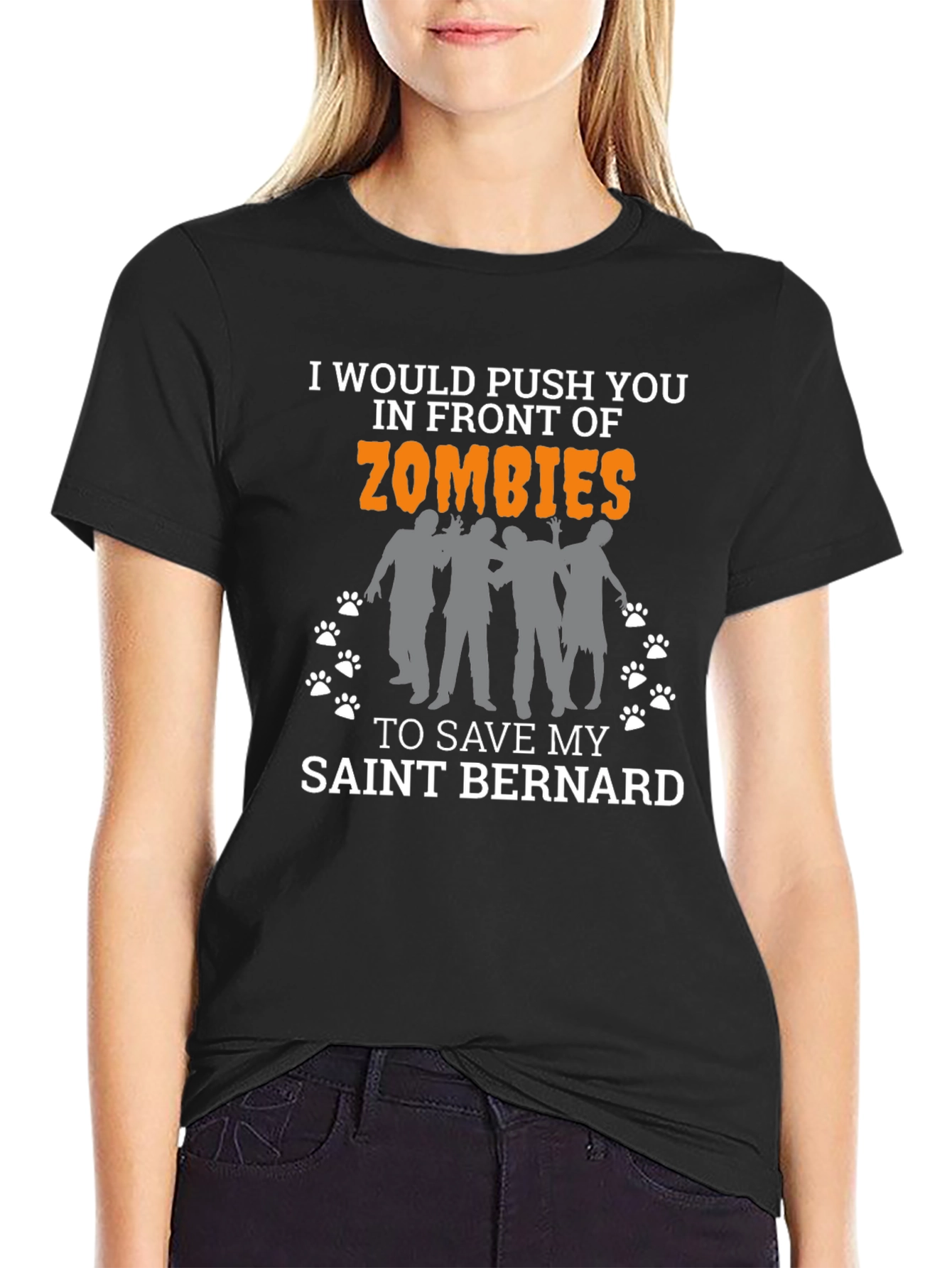 Zombie Saint Bernard Lover T-Shirt