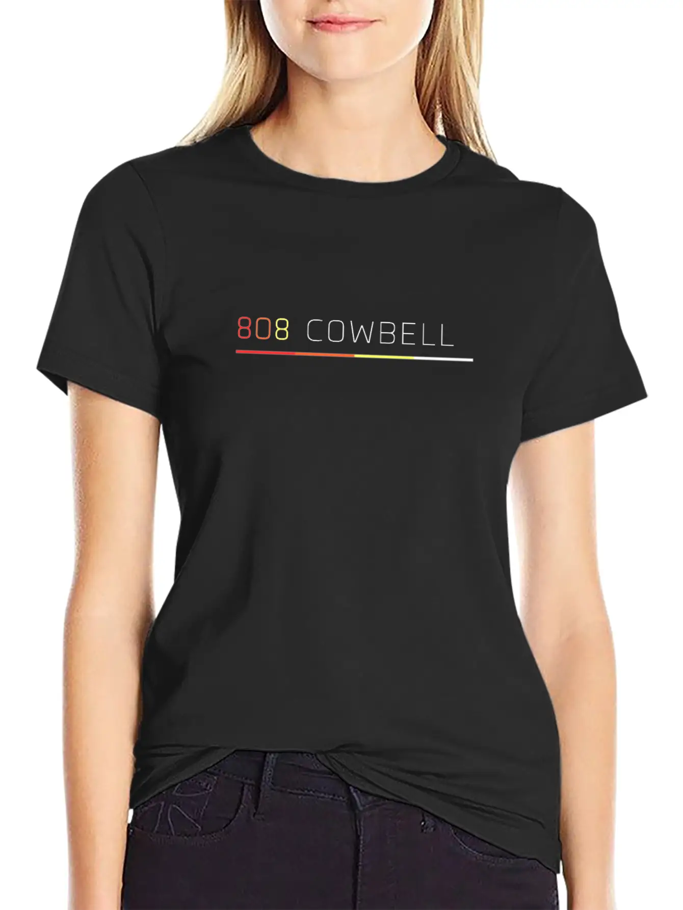 808 CowBell Retro Vintage Drum Machine Lightweight Cotton T-Shirt – Daily Comfort Graphic Shirt
