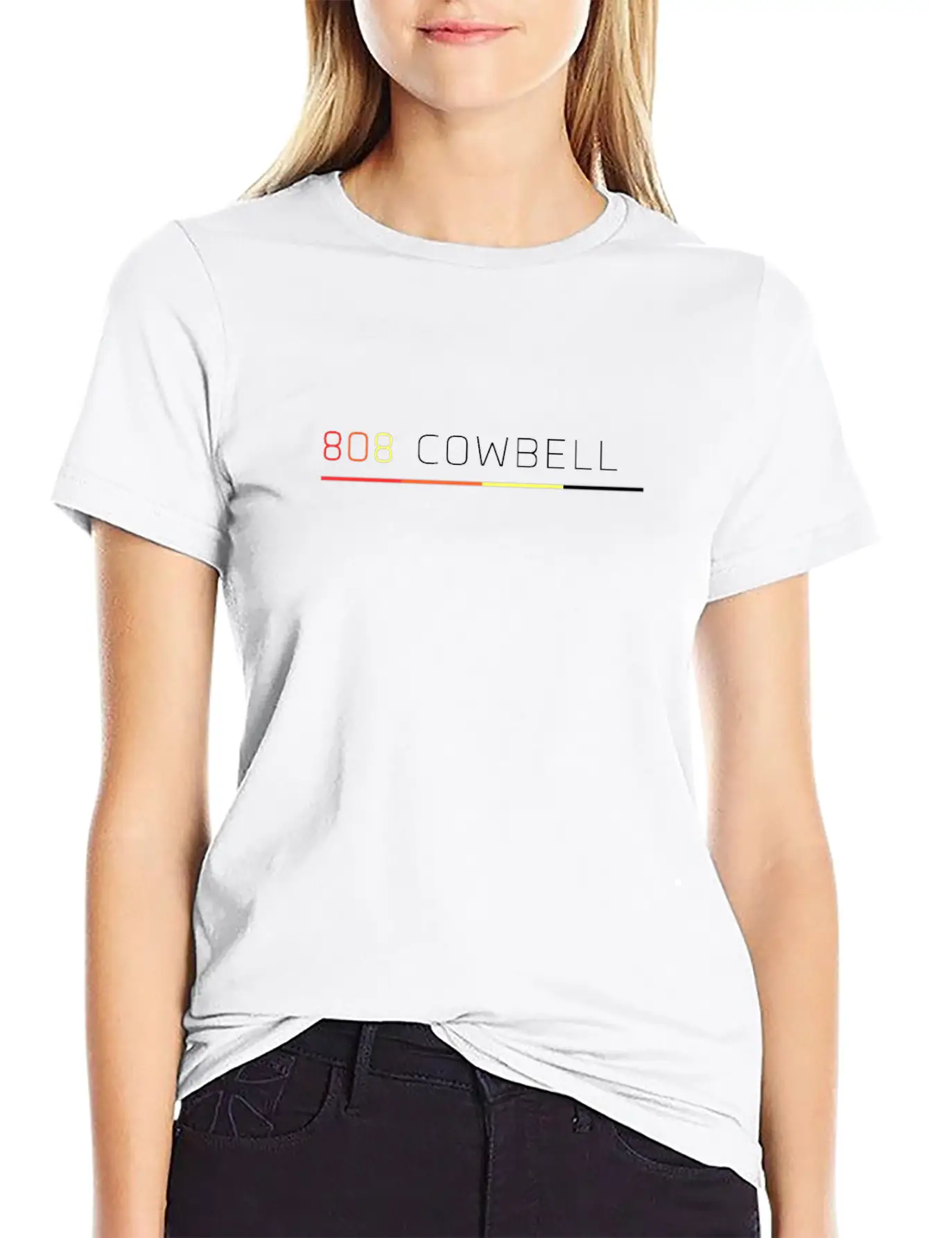808 CowBell Retro Vintage Drum Machine Lightweight Cotton T-Shirt – Daily Comfort Graphic Shirt