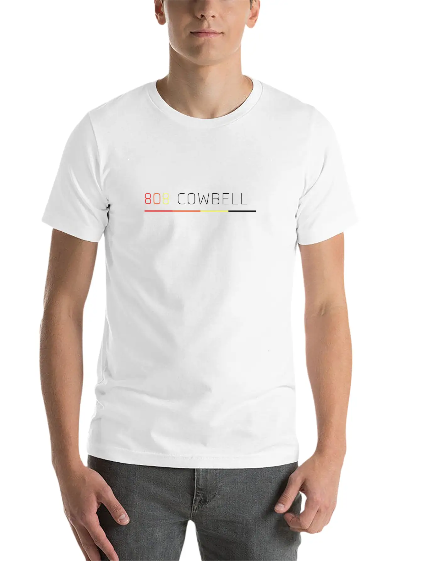 808 CowBell Retro Vintage Drum Machine Lightweight Cotton T-Shirt – Daily Comfort Graphic Shirt