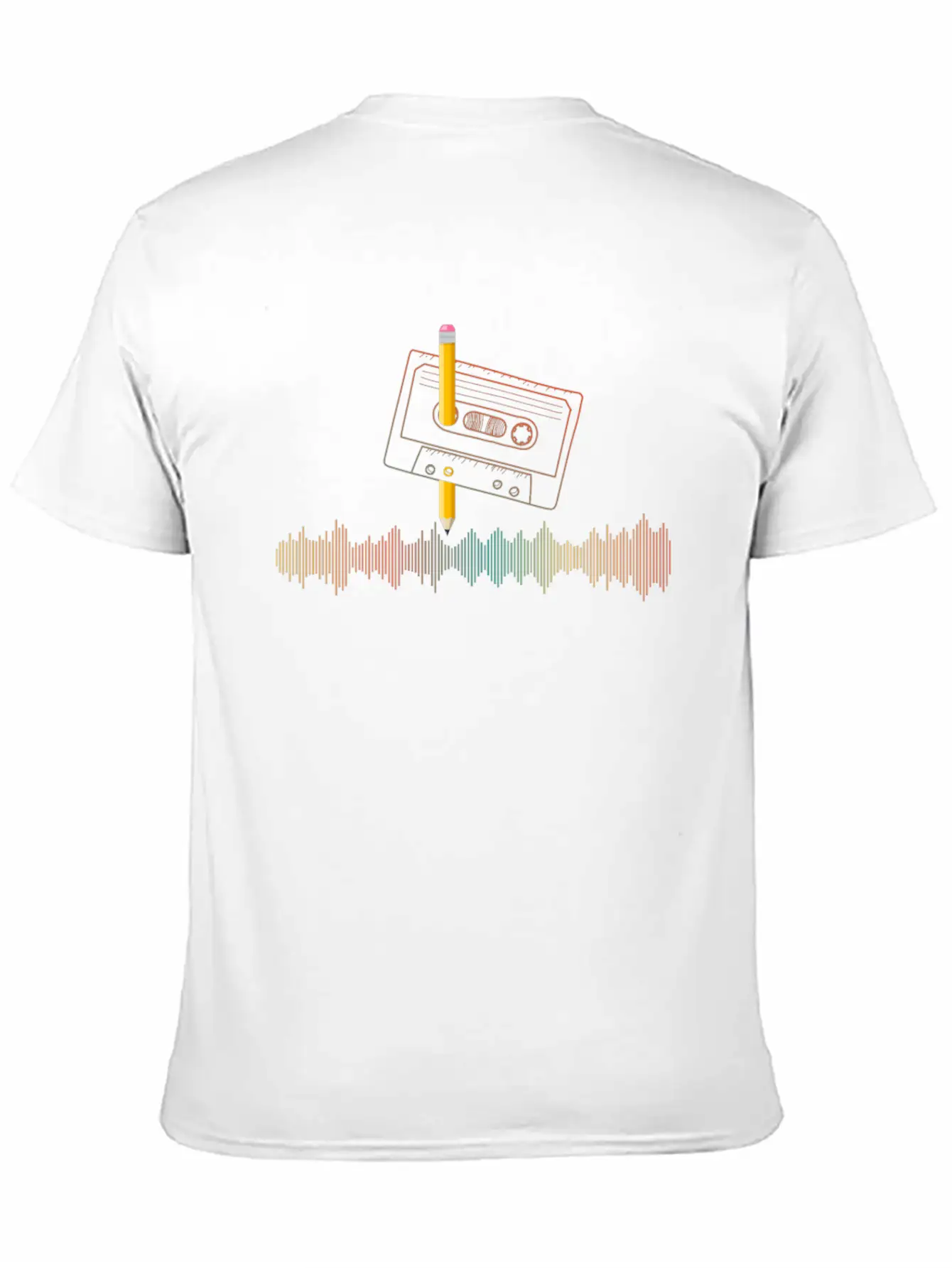 80's Cassette Tape 1990s Pencil Winding Cassette Lightweight Cotton T-Shirt – Daily Comfort Graphic Shirt