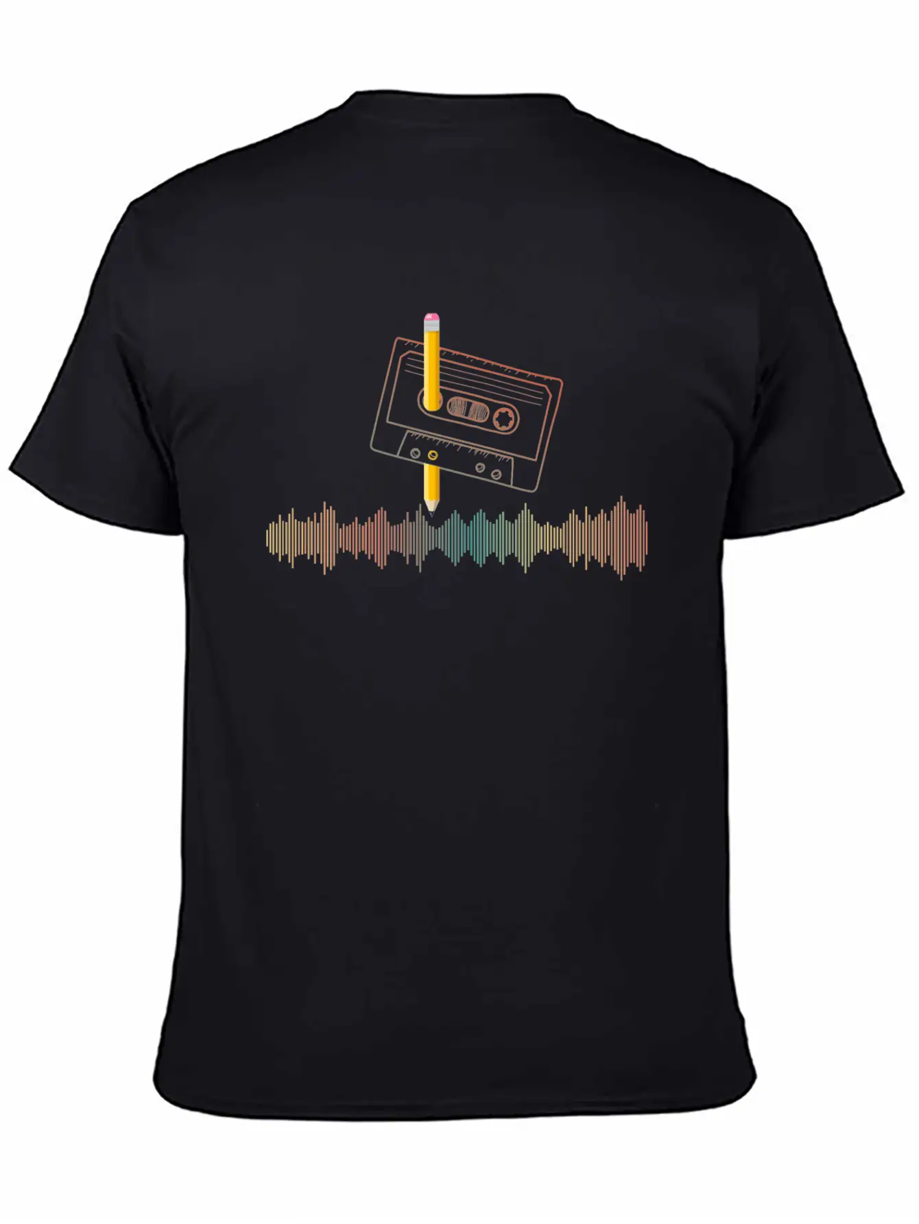 80's Cassette Tape 1990s Pencil Winding Cassette Lightweight Cotton T-Shirt – Daily Comfort Graphic Shirt