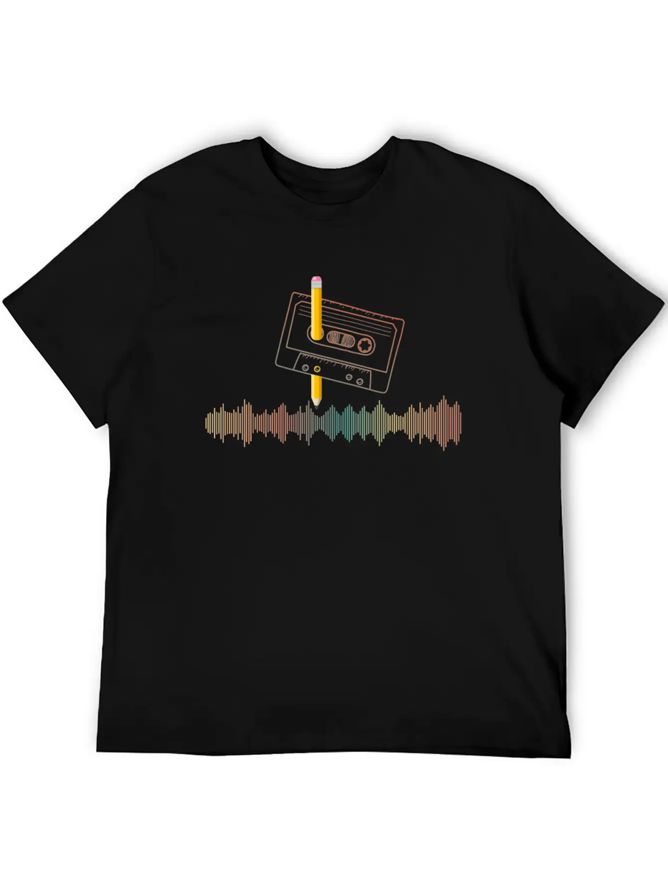 80's Cassette Tape 1990s Pencil Winding Cassette Lightweight Cotton T-Shirt – Daily Comfort Graphic Shirt