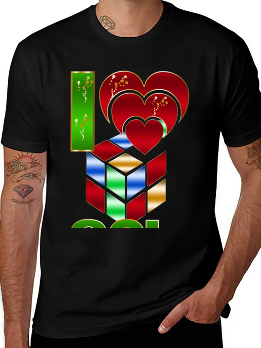 80s I Love Essential Cotton Tee For Daily Outfits – Unisex Style