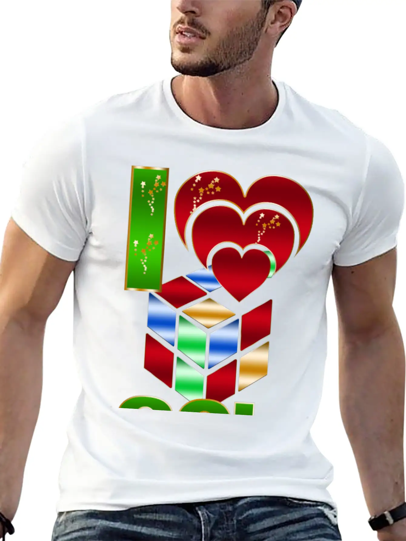 80s I Love Essential Cotton Tee For Daily Outfits – Unisex Style