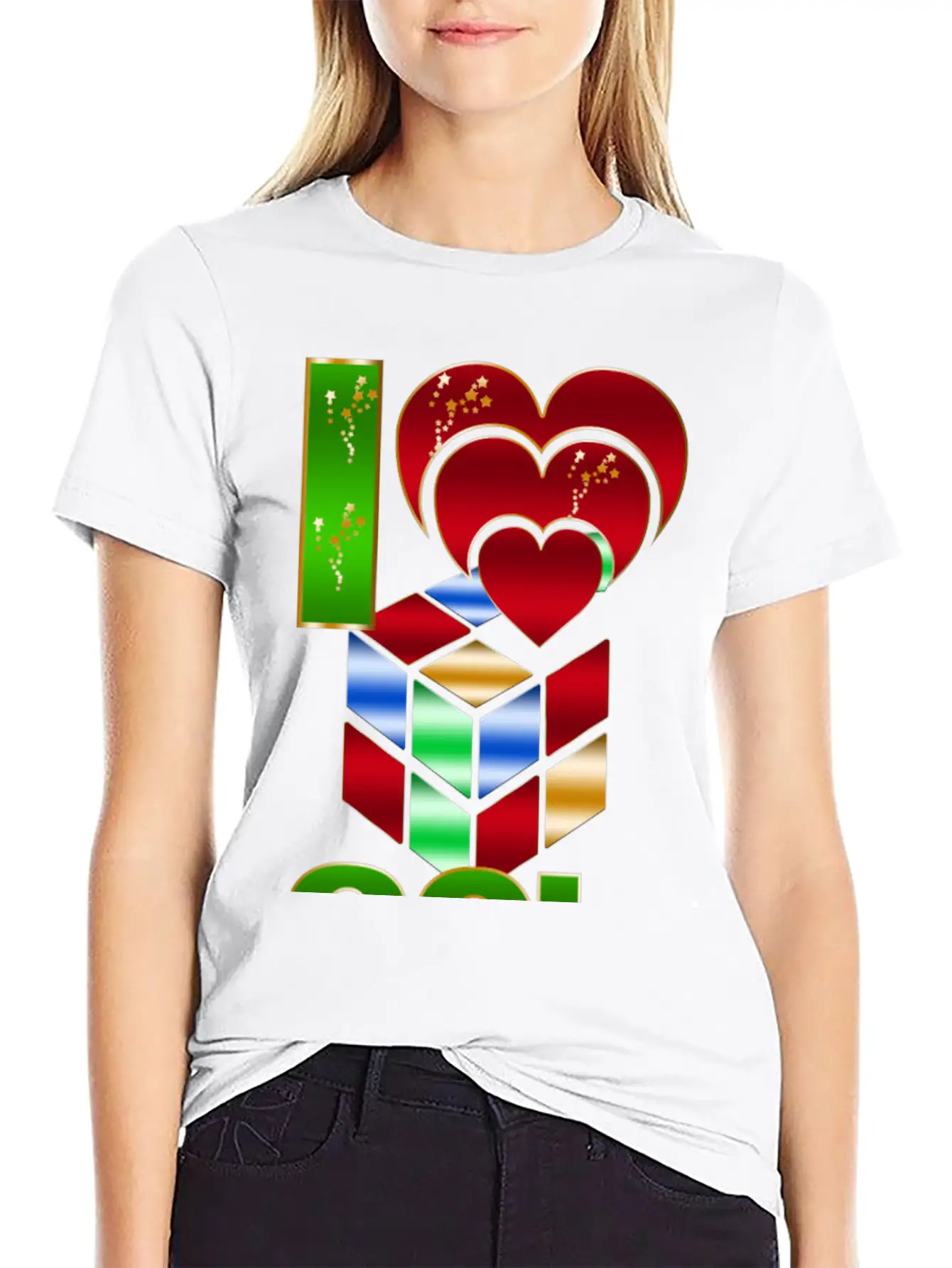 80s I Love Essential Cotton Tee For Daily Outfits – Unisex Style