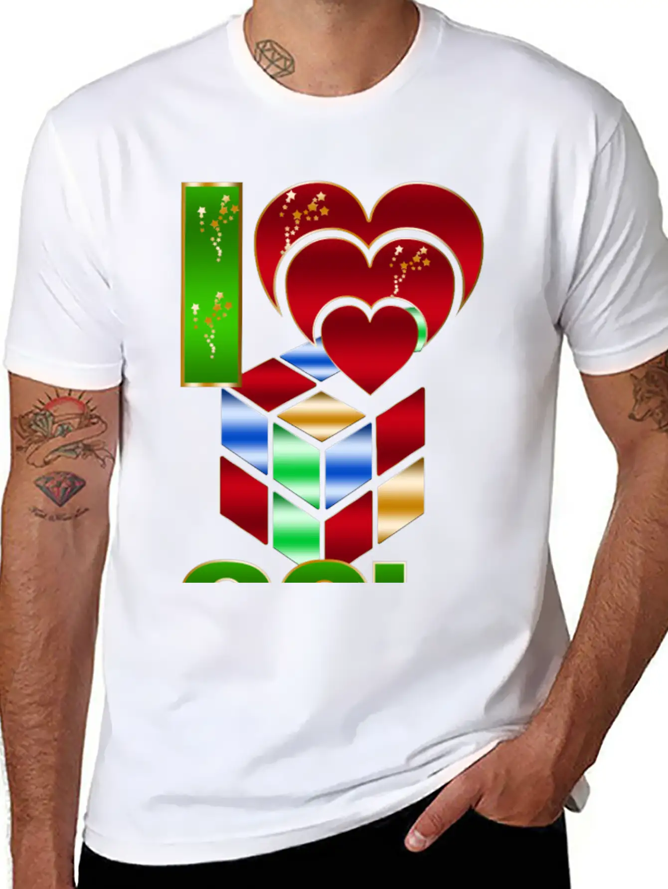 80s I Love Essential Cotton Tee For Daily Outfits – Unisex Style