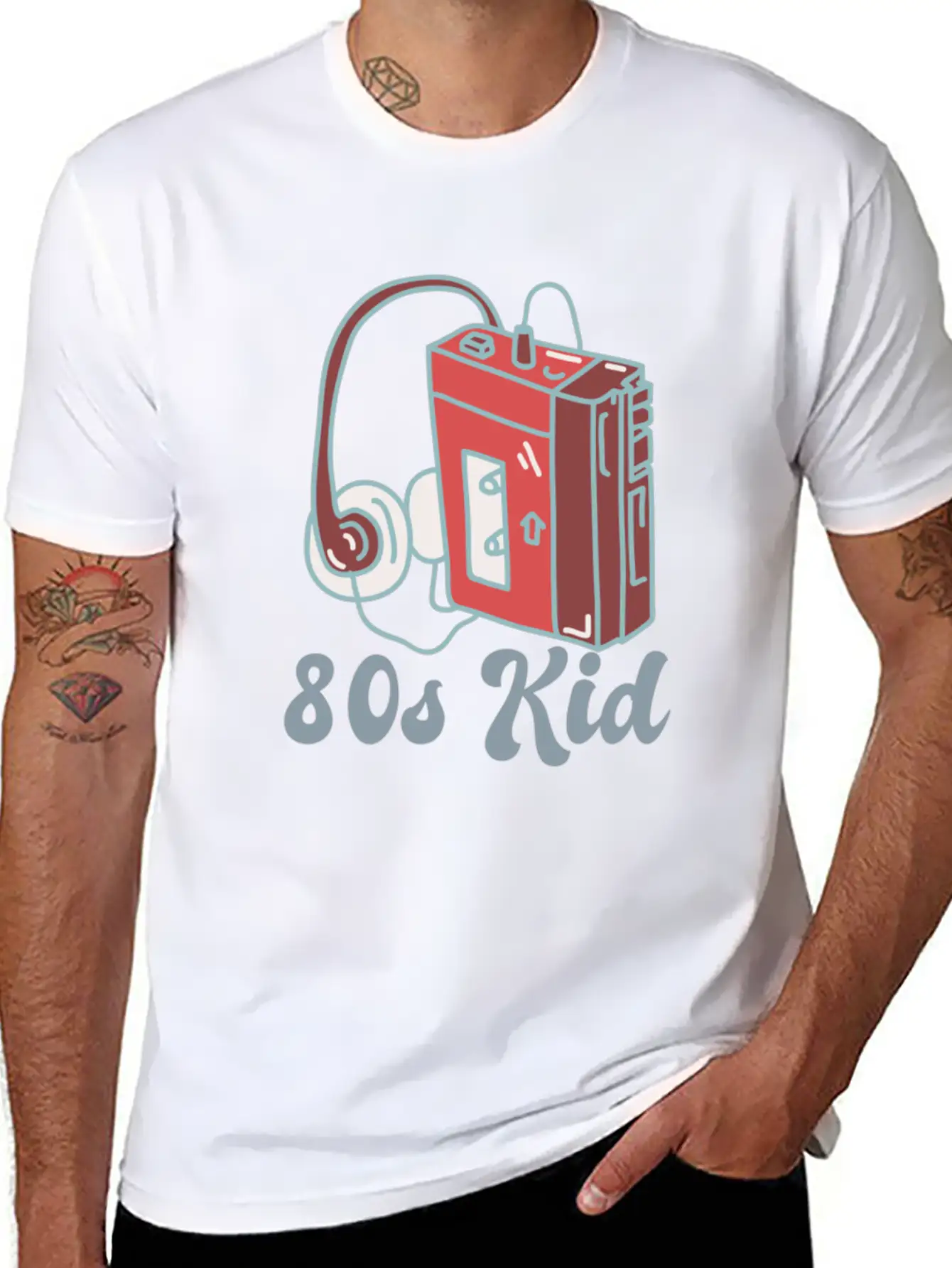 80s Kid Cassette Relaxed Everyday Tee – Lightweight And Durable Cotton