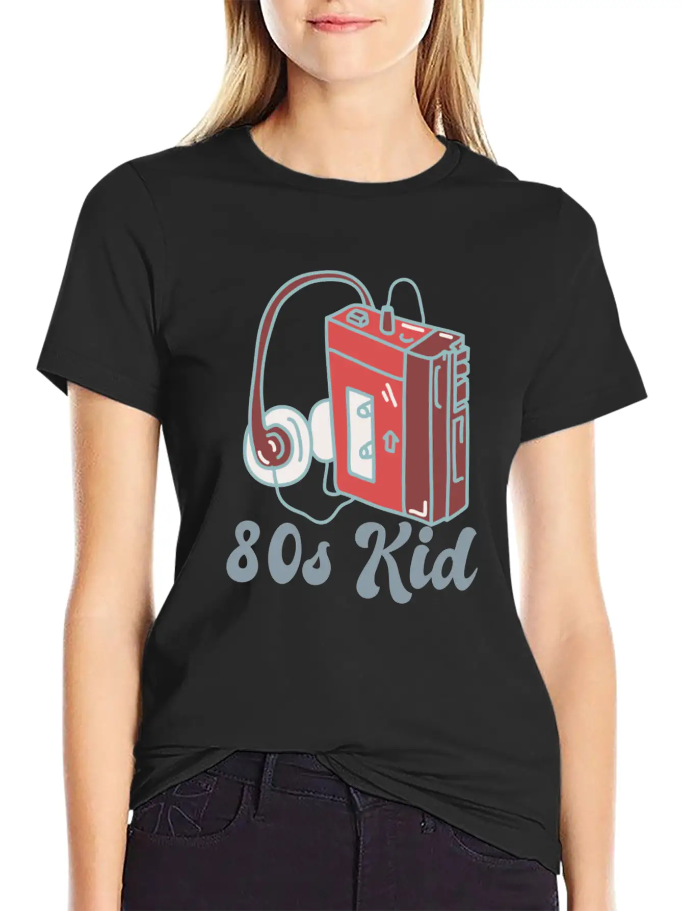 80s Kid Cassette Relaxed Everyday Tee – Lightweight And Durable Cotton