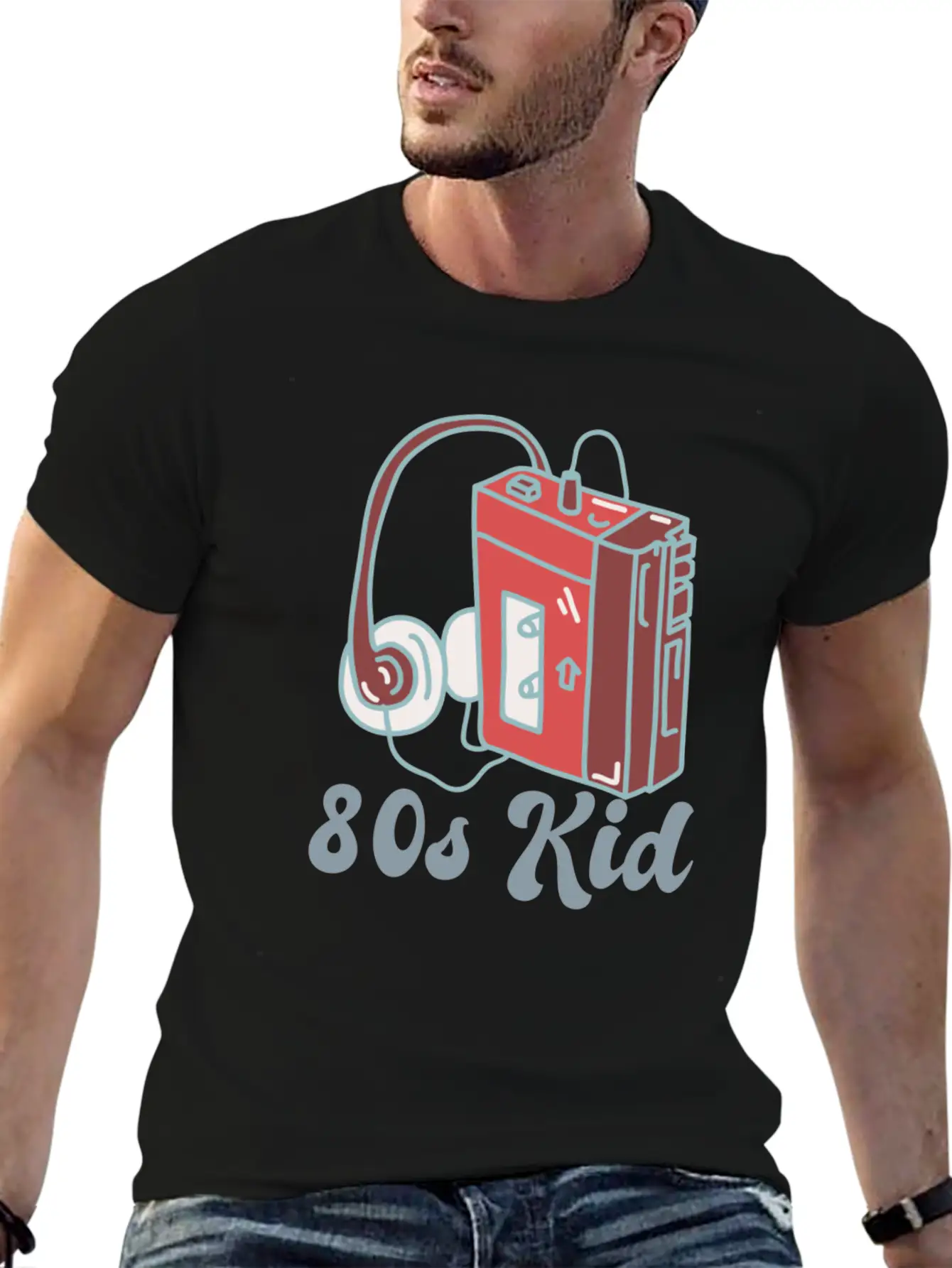 80s Kid Cassette Relaxed Everyday Tee – Lightweight And Durable Cotton