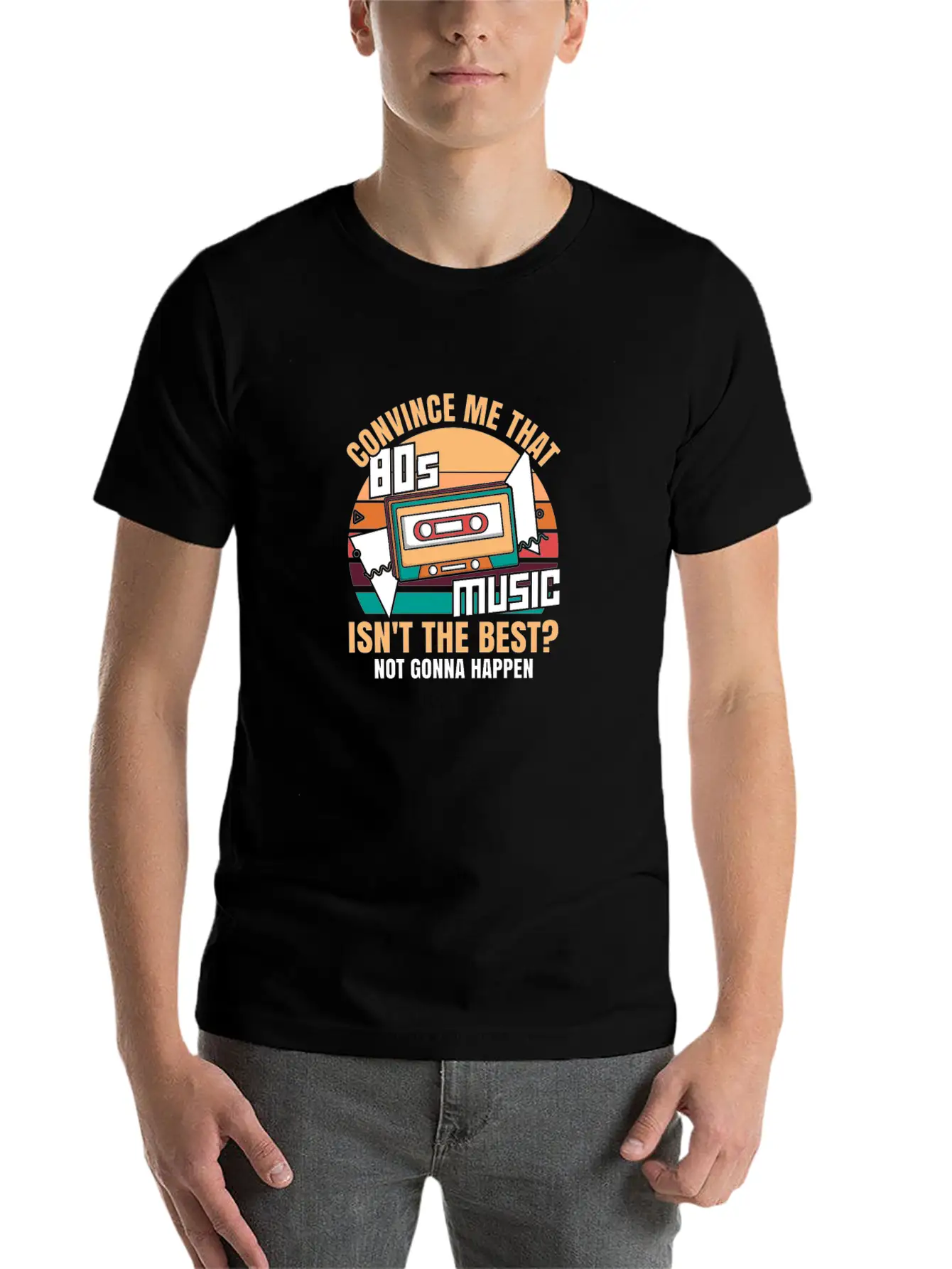 80s Music Essential Cotton Tee For Daily Outfits – Unisex Style