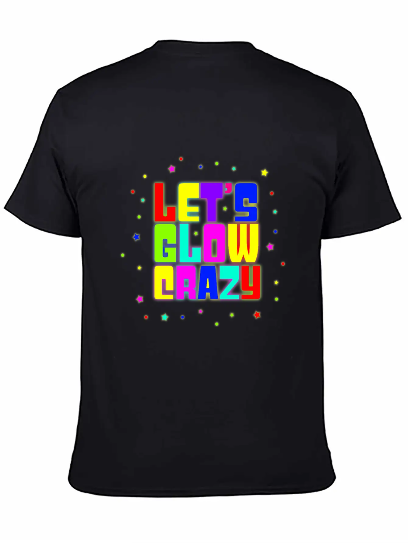80s Neon Lets Glow Crazy 90s Rave Party Retro Gift Modern Fit Casual T-Shirt – Clean And Versatile Design