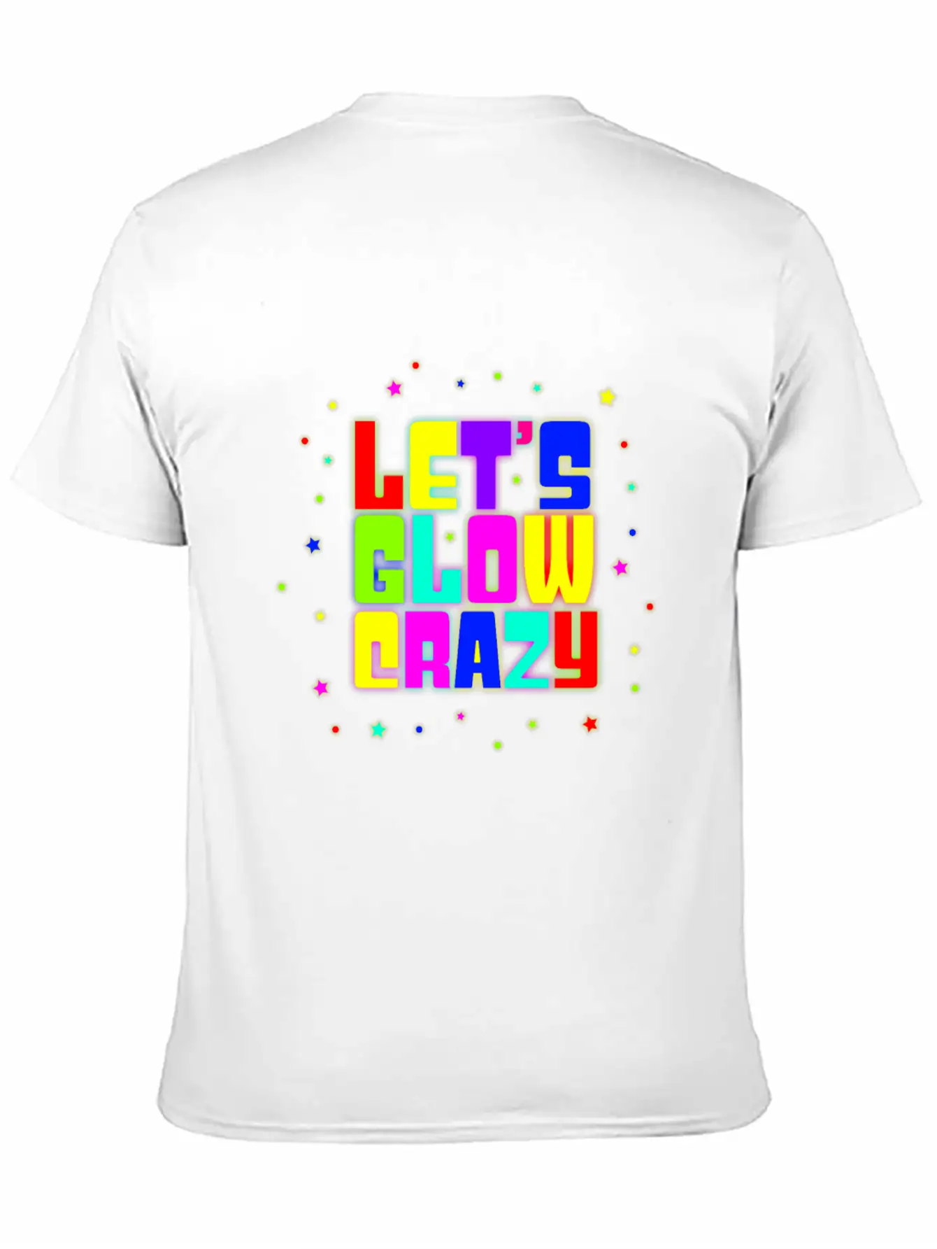 80s Neon Lets Glow Crazy 90s Rave Party Retro Gift Modern Fit Casual T-Shirt – Clean And Versatile Design