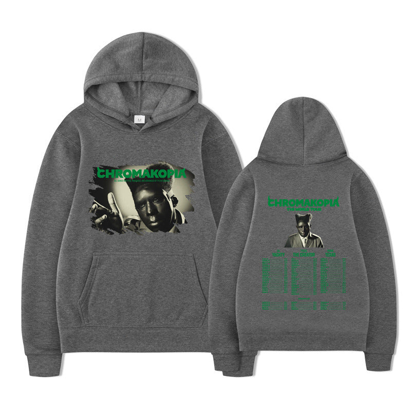 Printed KORN Cartoon Character Unisex Hoodie for Autumn and Winter Fashion Casual Sportswear