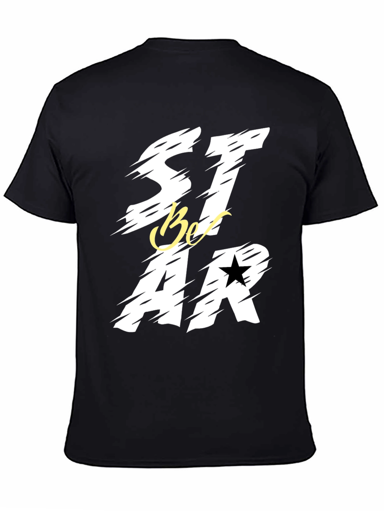 Be a Star Graphic Print Black T-Shirt