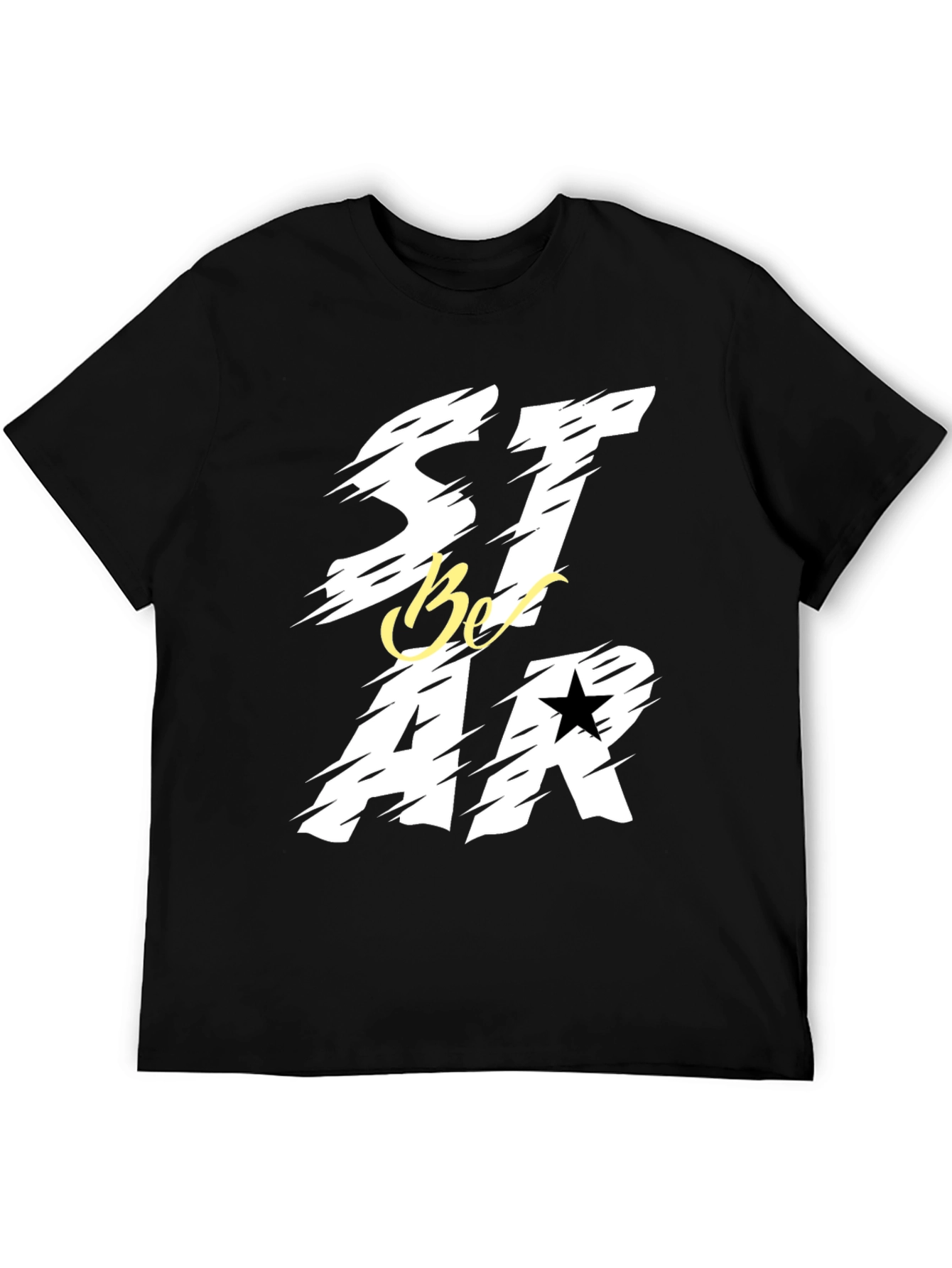 Be a Star Graphic Print Black T-Shirt