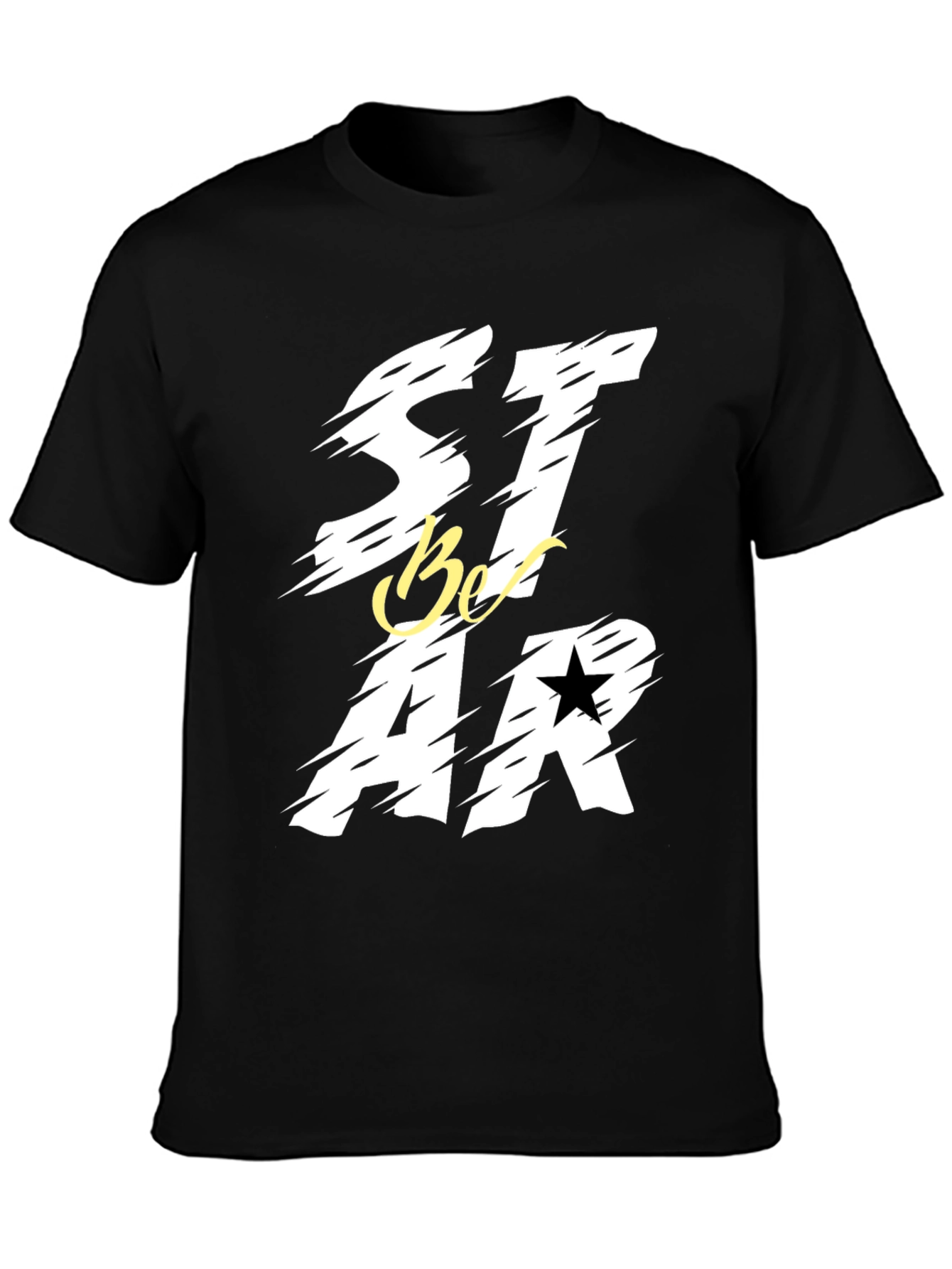 Be a Star Graphic Print Black T-Shirt