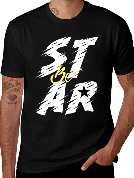 Be a Star Graphic Print Black T-Shirt