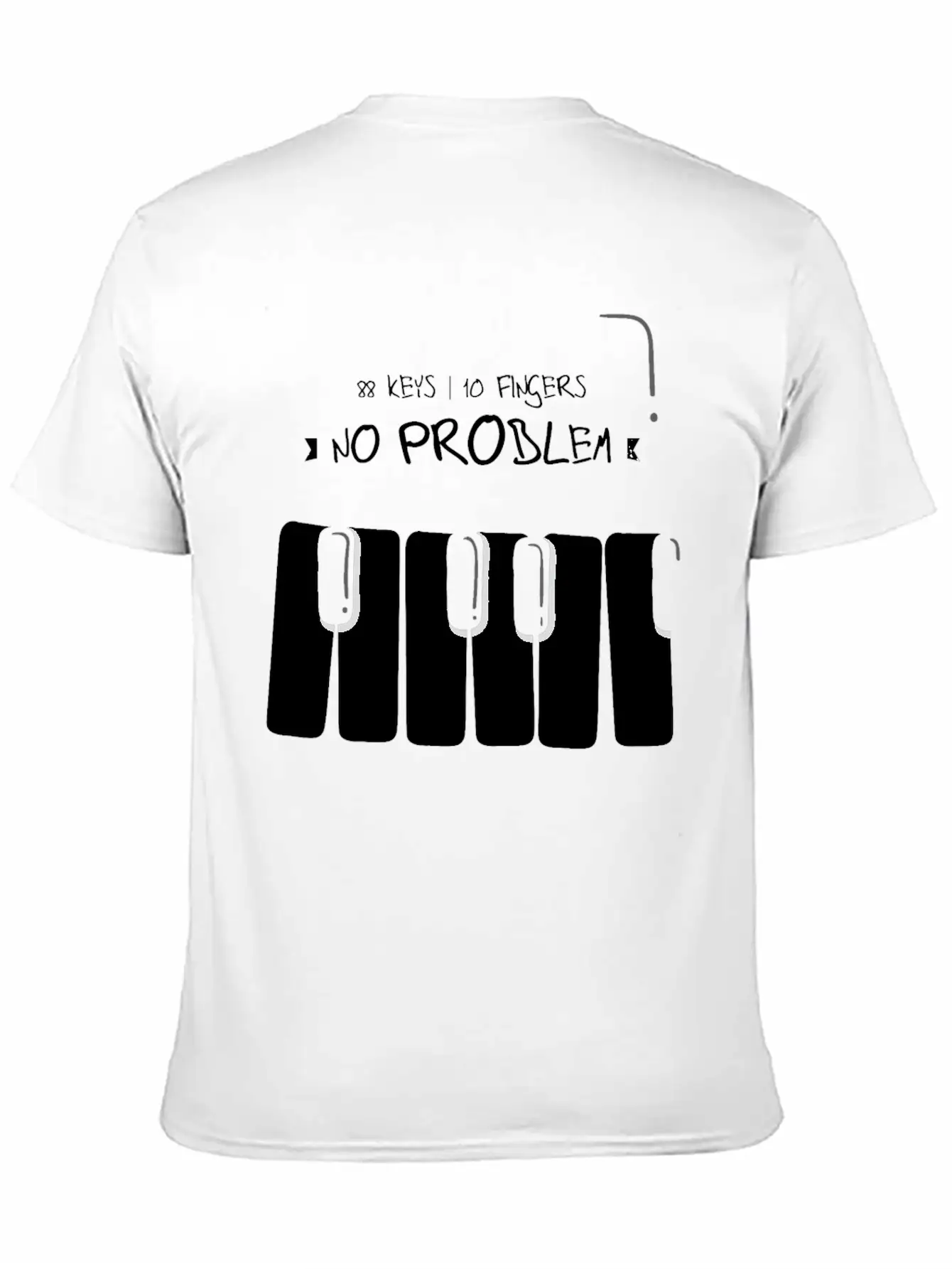 88 Keys 10 Fingers Piano Music Teacher Musician Lightweight Cotton T-Shirt – Daily Comfort Graphic Shirt