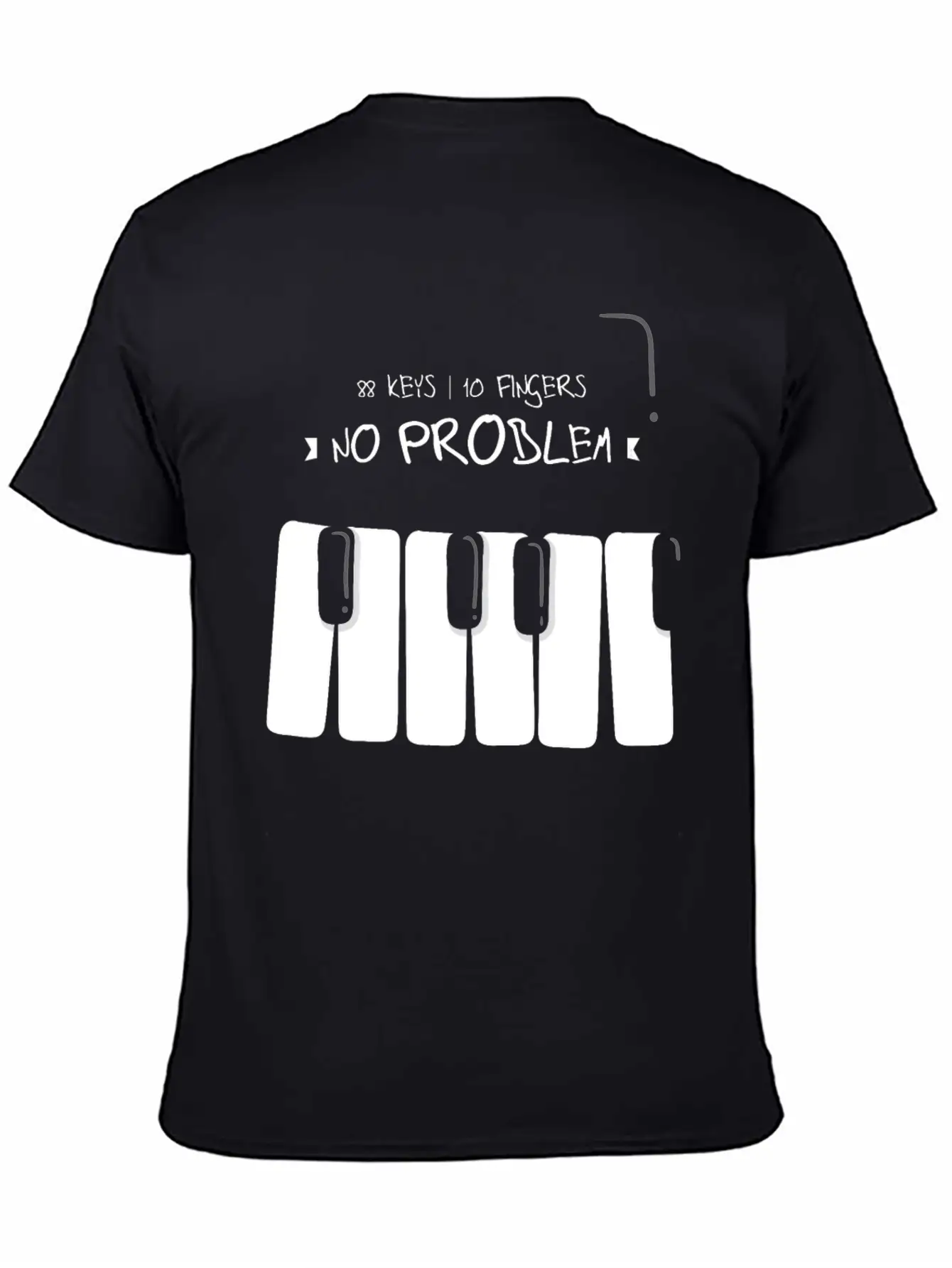 88 Keys 10 Fingers Piano Music Teacher Musician Lightweight Cotton T-Shirt – Daily Comfort Graphic Shirt