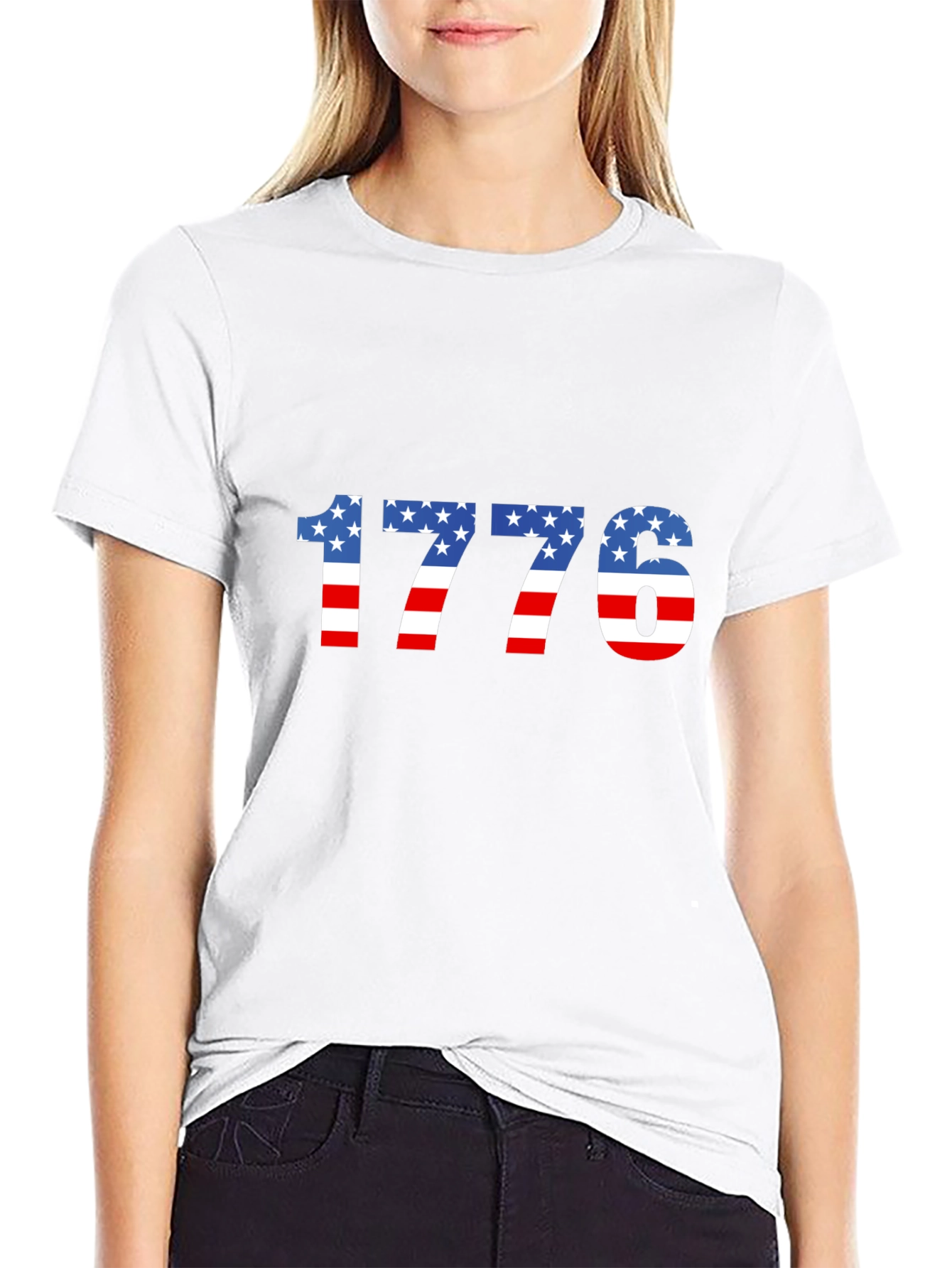 1776 USA Flag Graphic Tee - Patriotic Pride