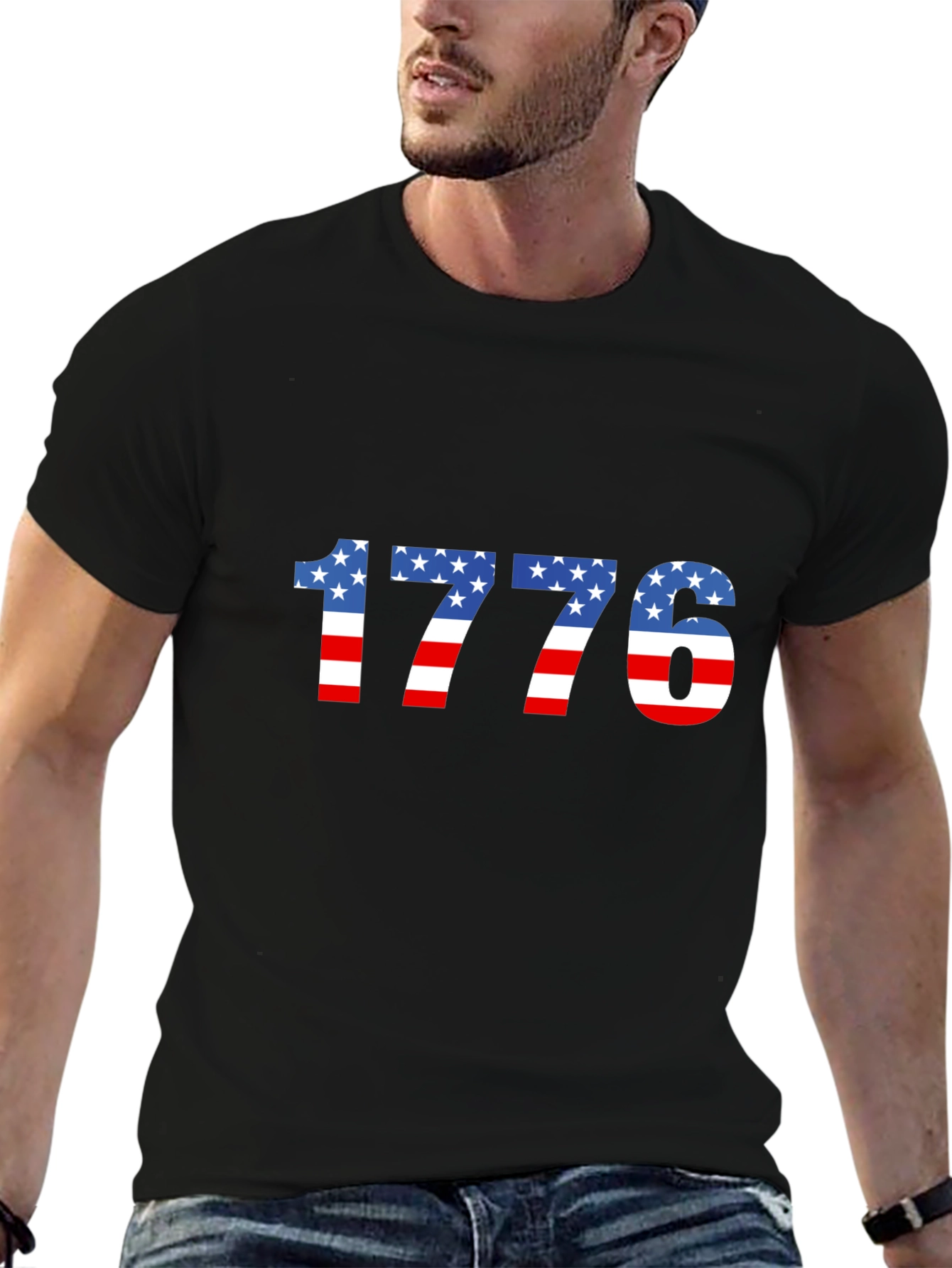 1776 USA Flag Graphic Tee - Patriotic Pride
