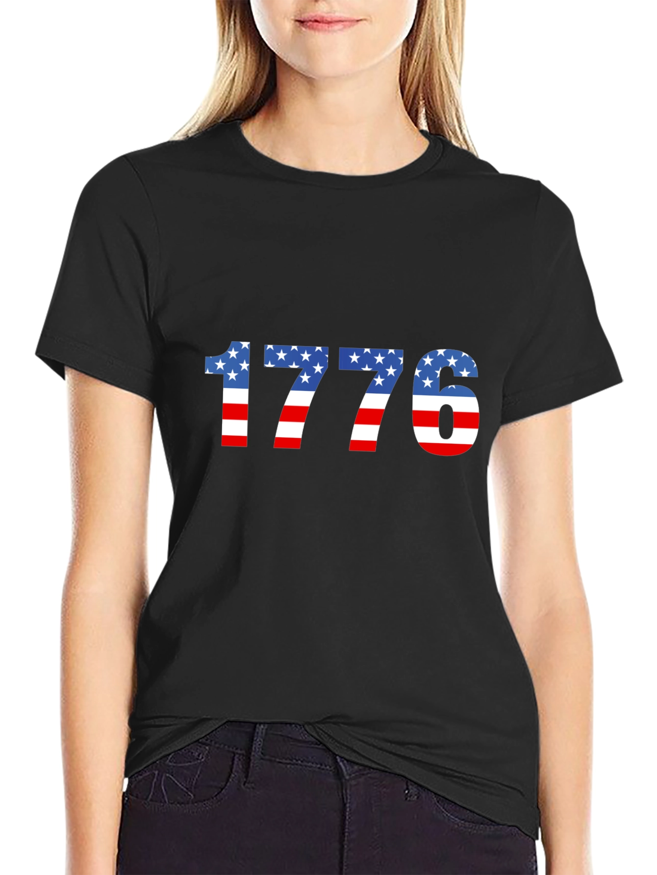 1776 USA Flag Graphic Tee - Patriotic Pride