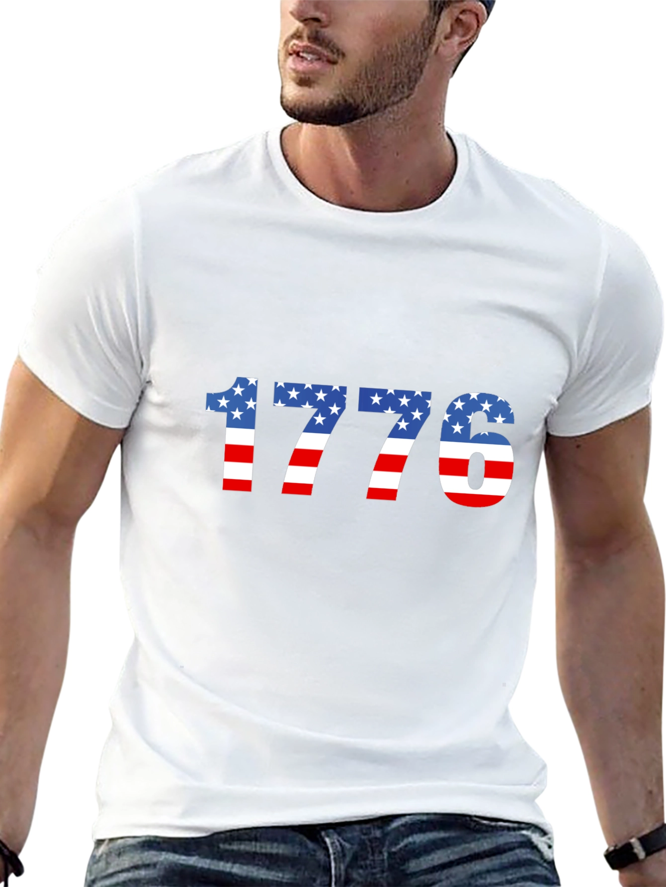1776 USA Flag Graphic Tee - Patriotic Pride