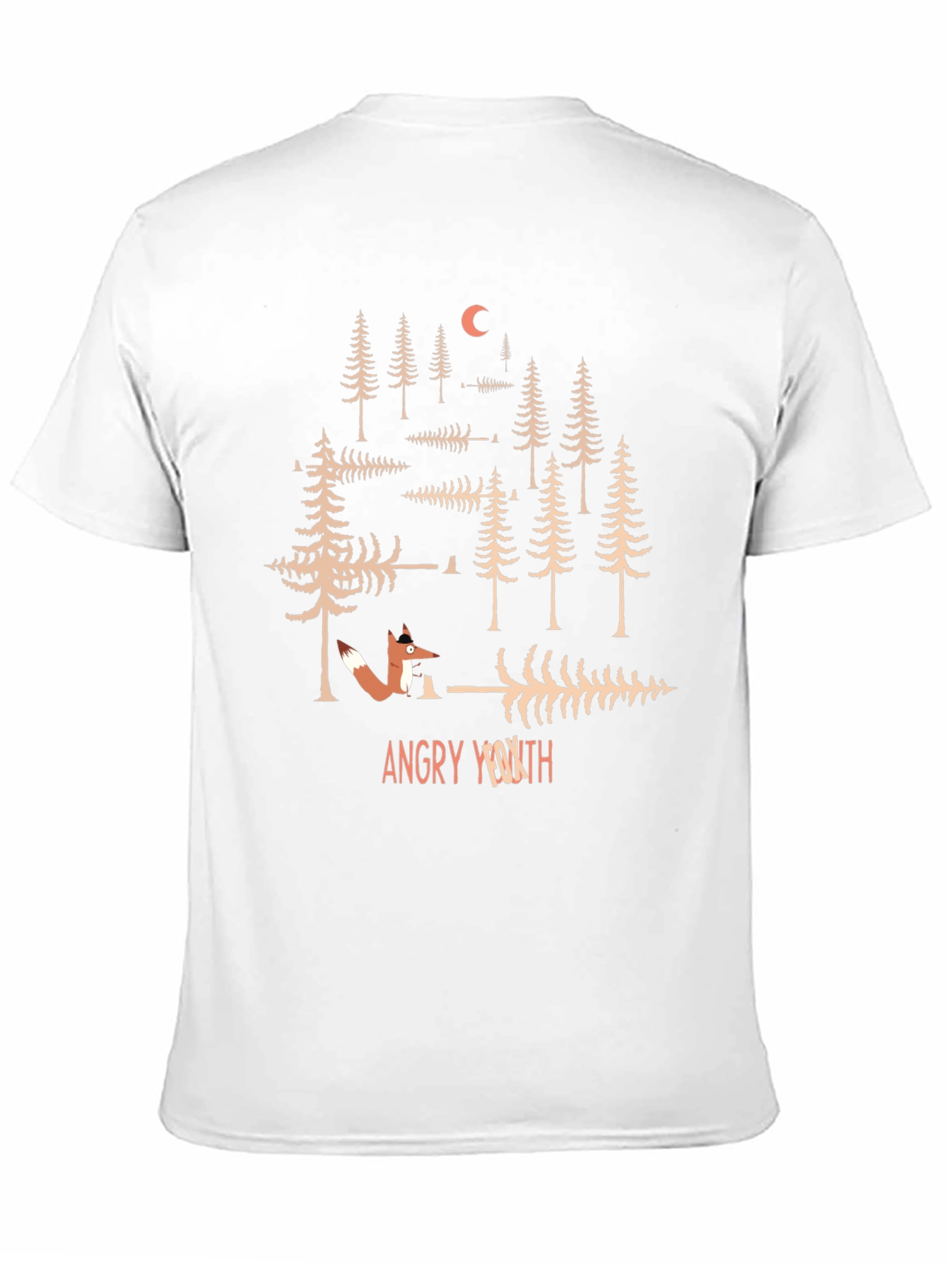 Angry Youth Forest Fox Graphic Tee
