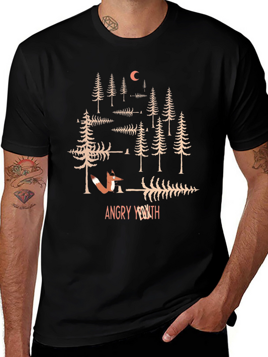 Angry Youth Forest Fox Graphic Tee