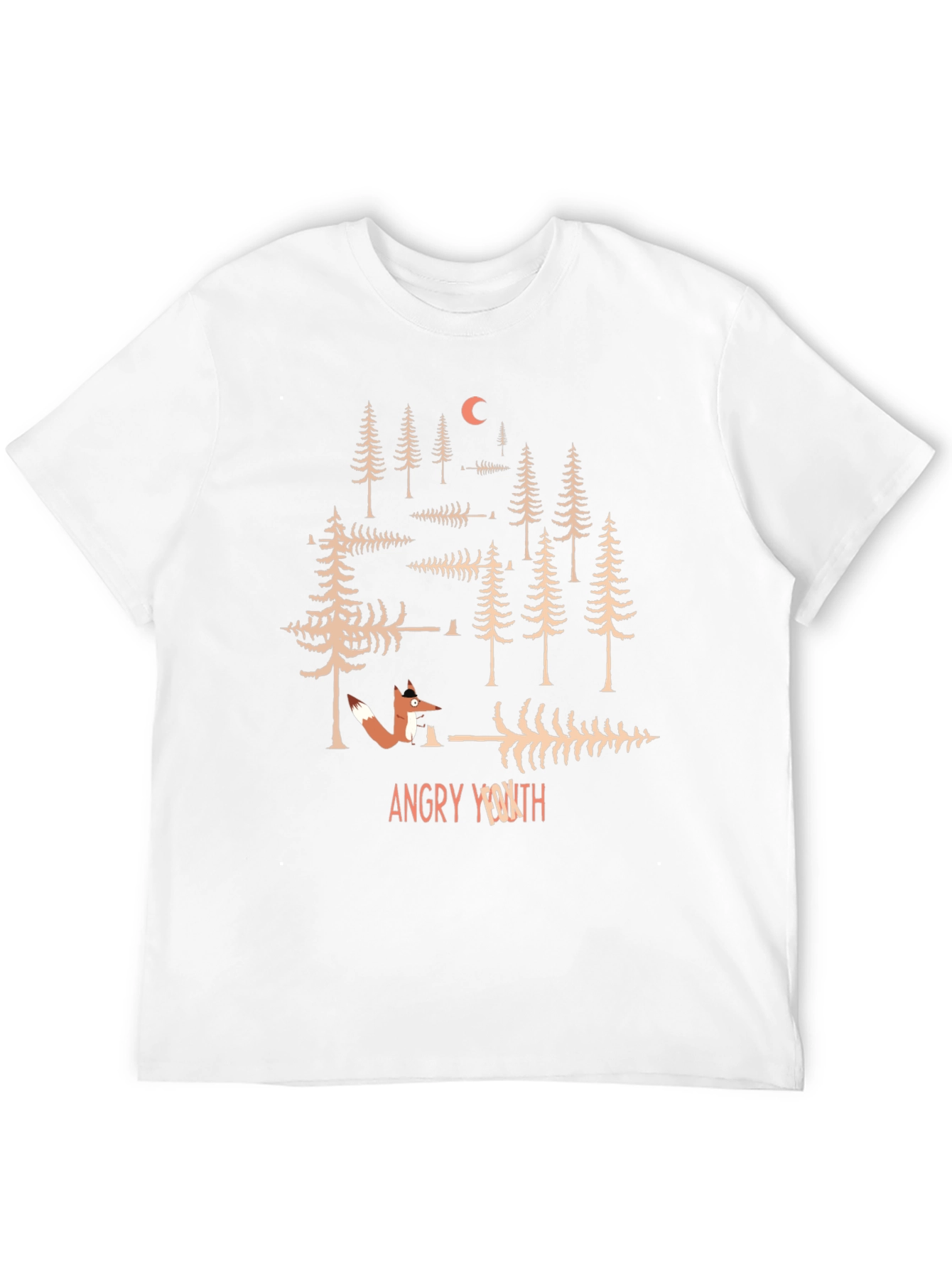 Angry Youth Forest Fox Graphic Tee