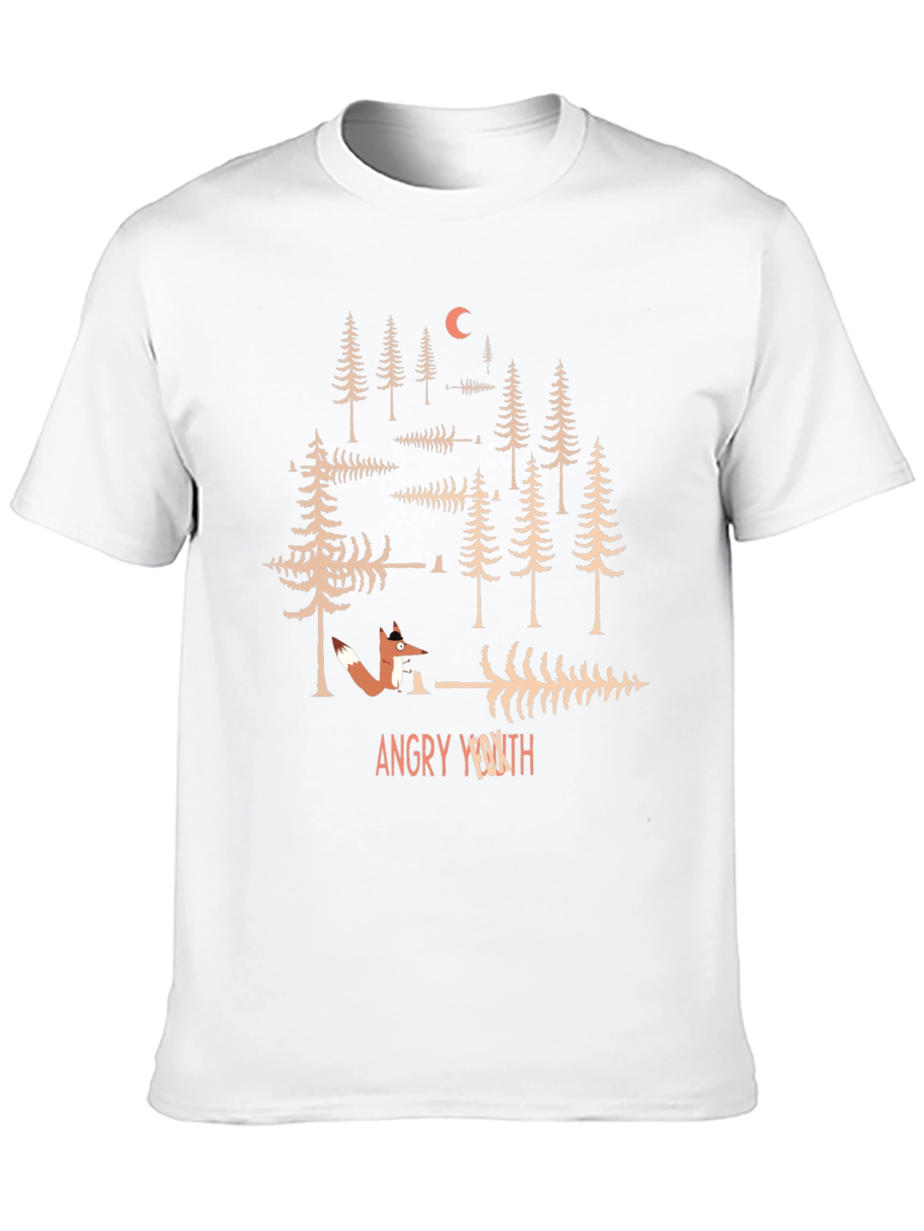 Angry Youth Forest Fox Graphic Tee