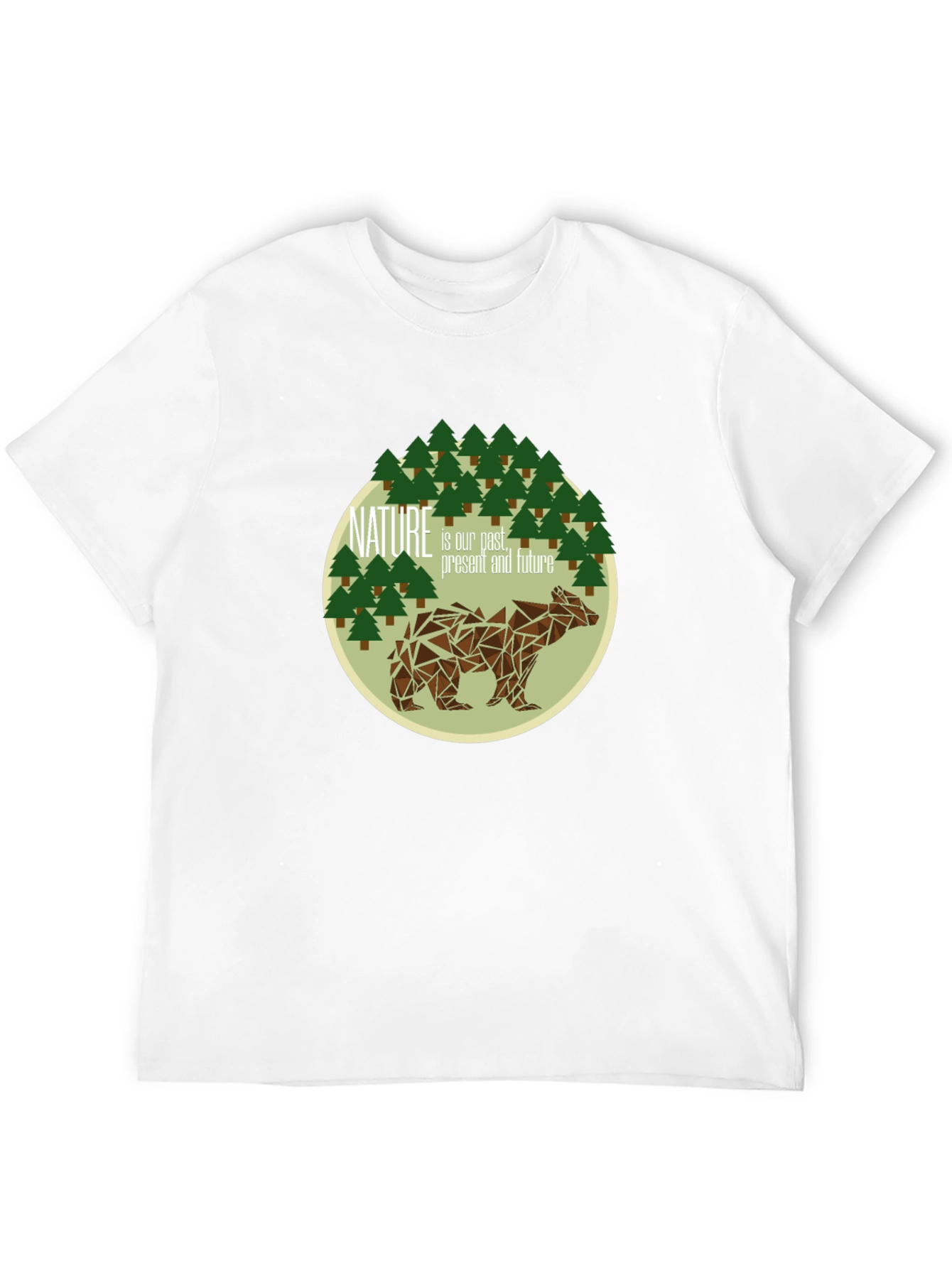Nature Bear Graphic Tee - Black Soft Cotton
