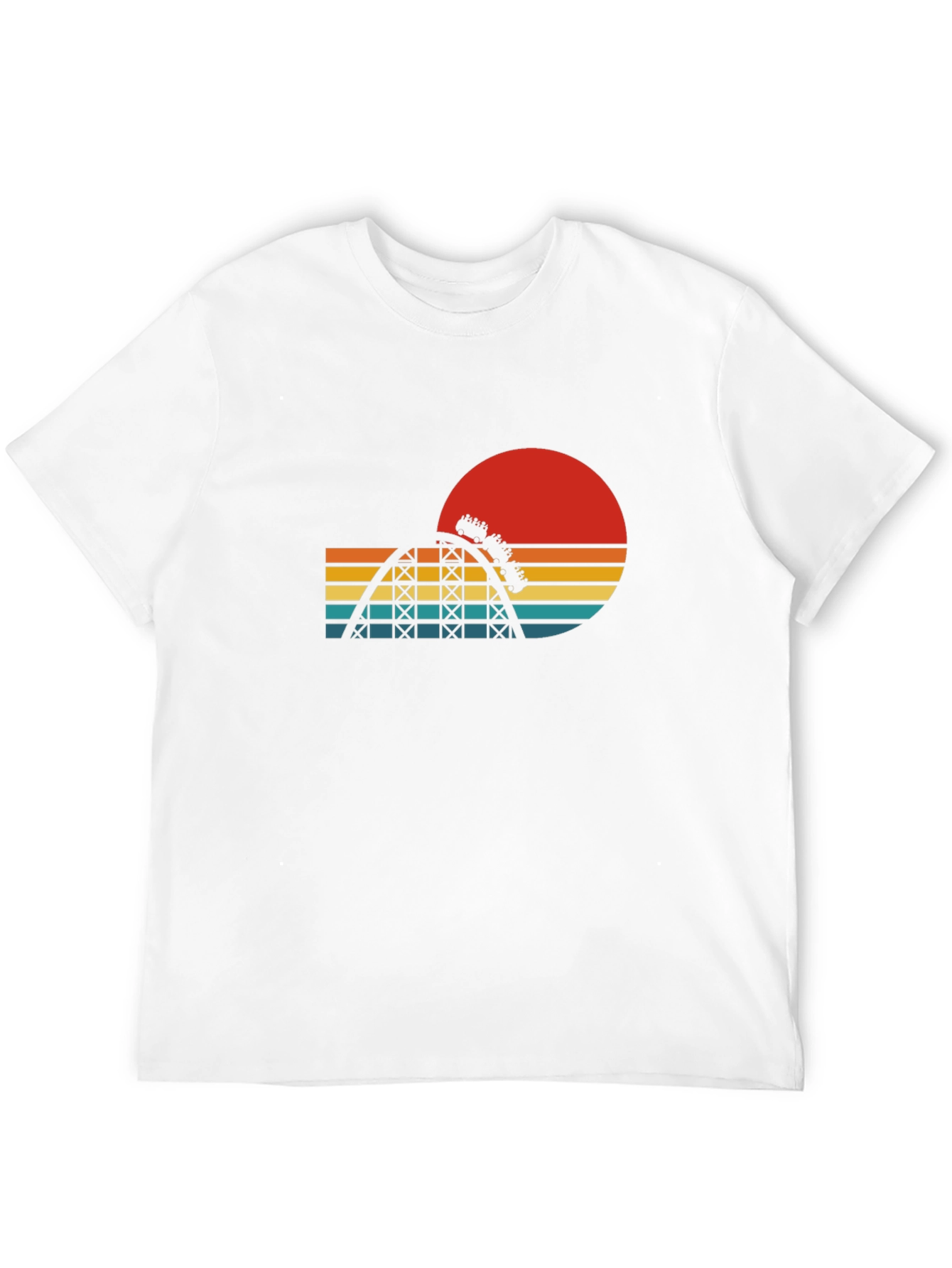 Retro Roller Coaster Sunset Graphic Tee