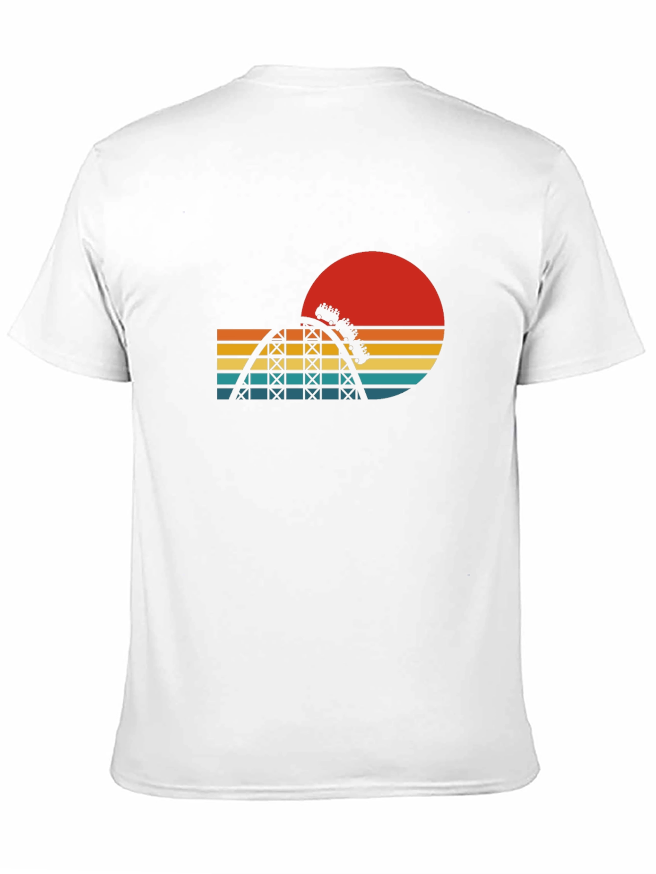 Retro Roller Coaster Sunset Graphic Tee