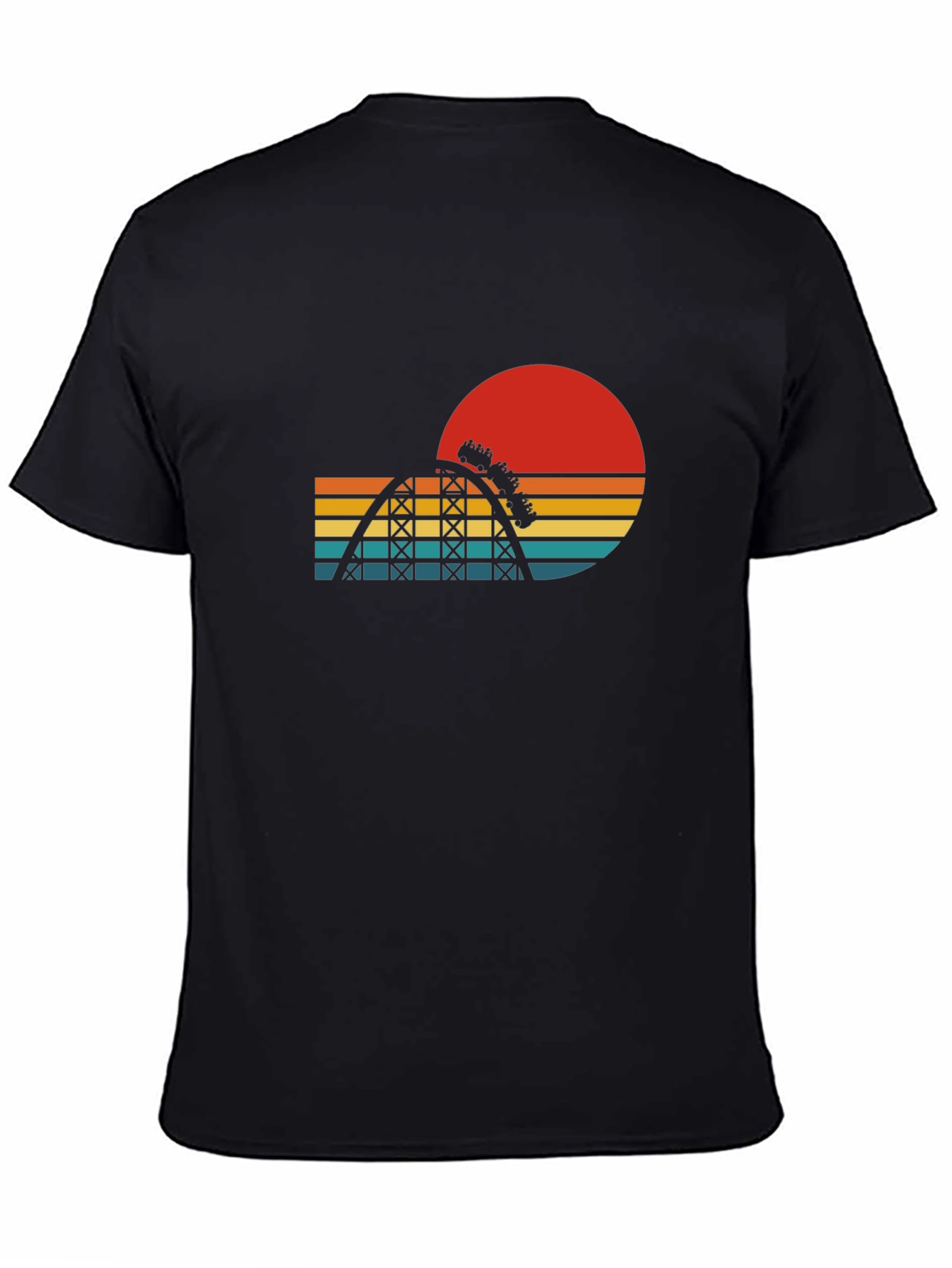 Retro Roller Coaster Sunset Graphic Tee