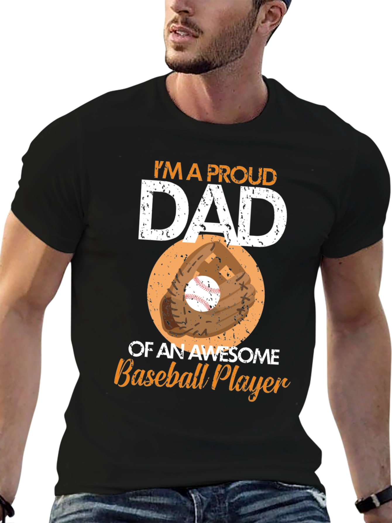 Proud Dad Baseball Player T-Shirt