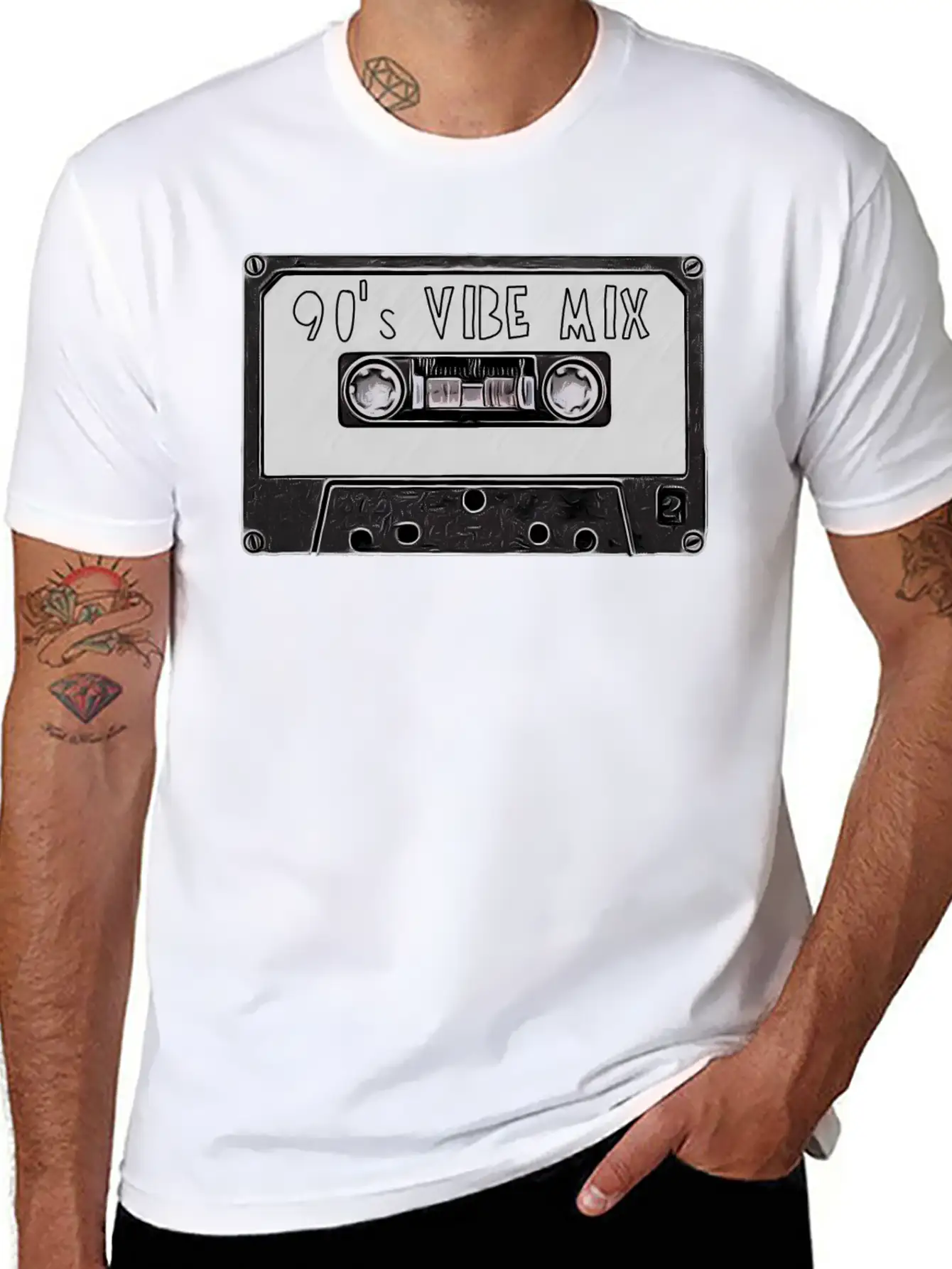 90's Mixtape Basic Graphic T-Shirt – Daily Comfort In Soft Cotton