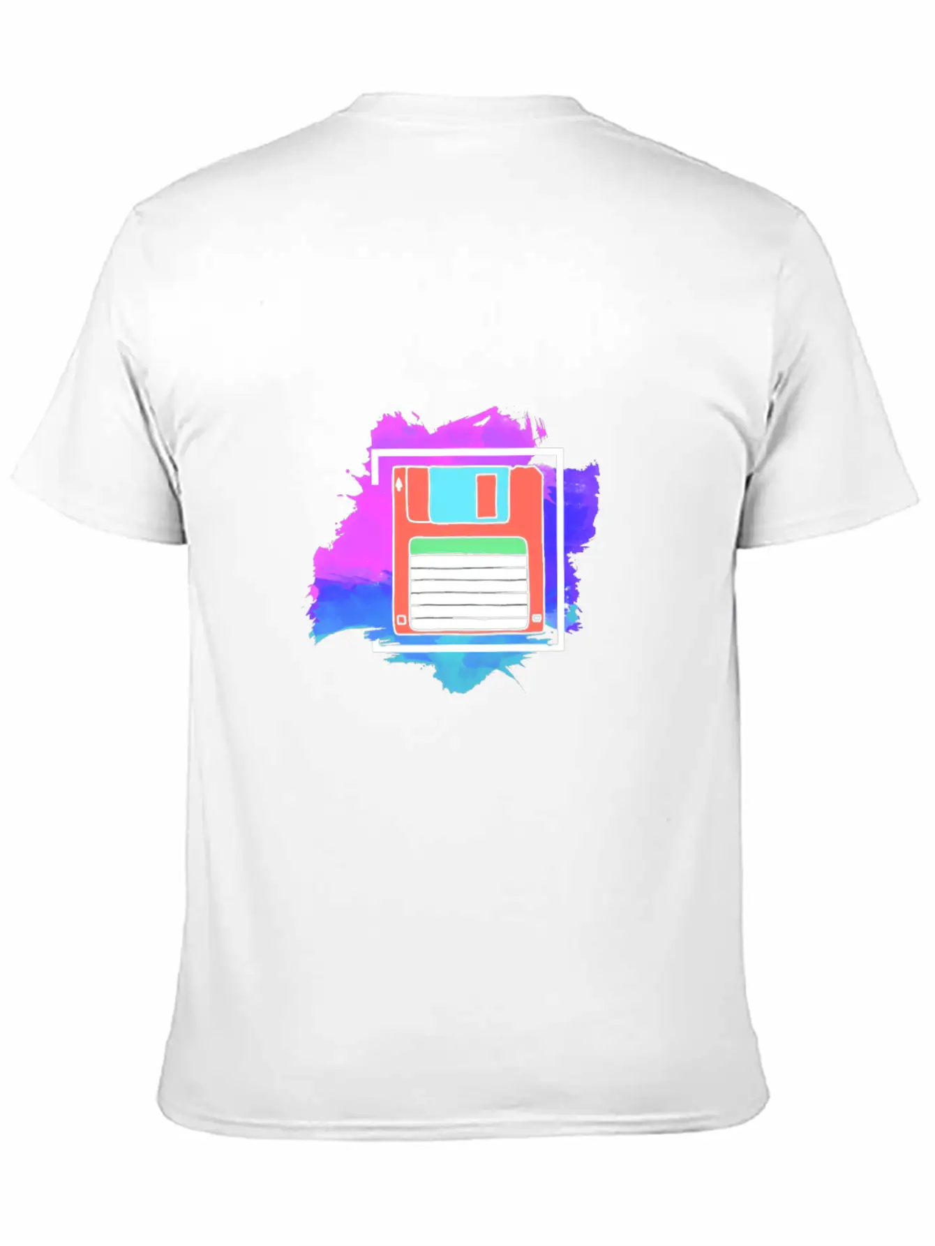 90s Neon Rubic Cube Cassette Tape Lightweight Cotton T-Shirt – Daily Comfort Graphic Shirt