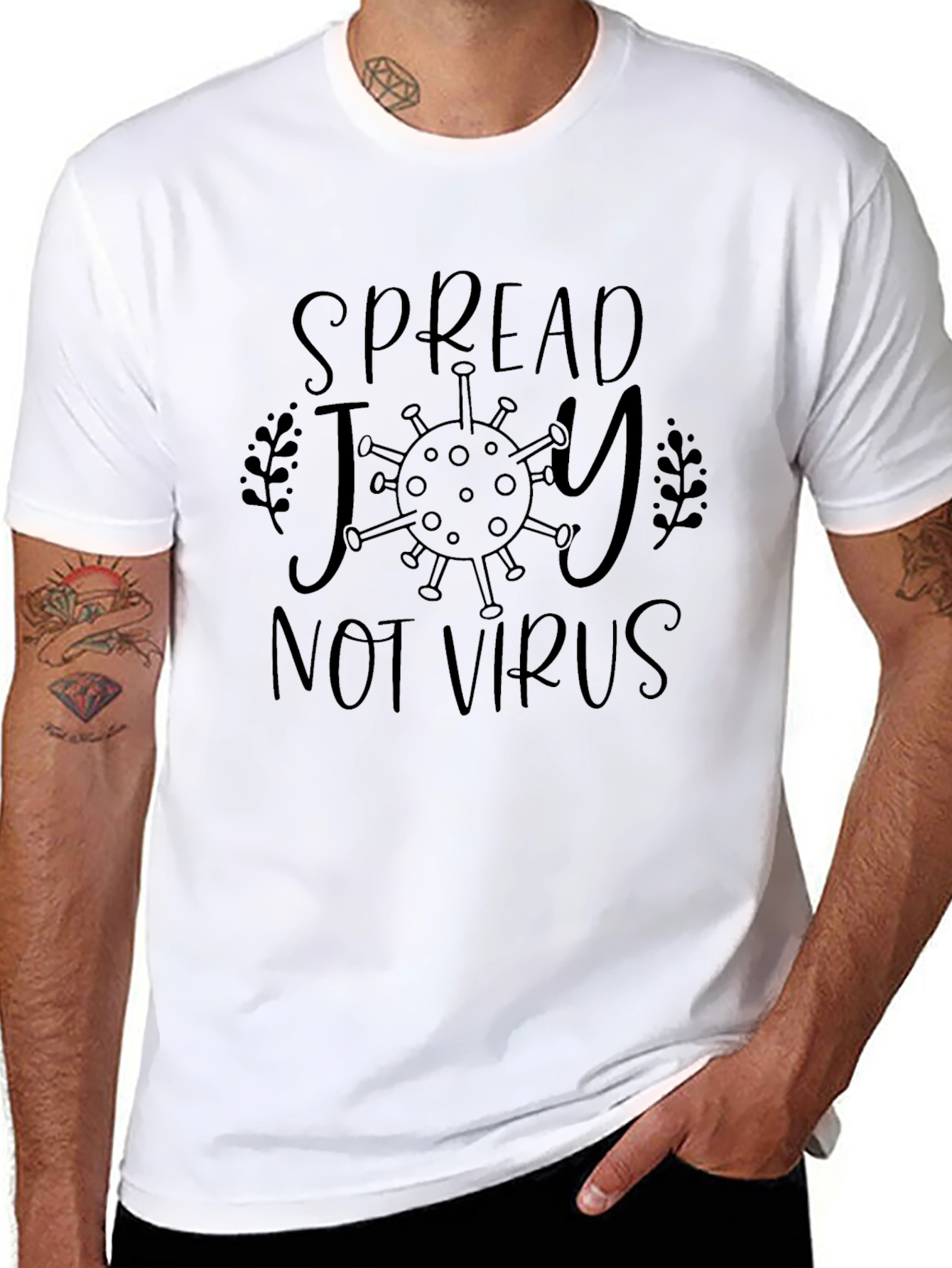 Spread Joy Not Virus Graphic Tee