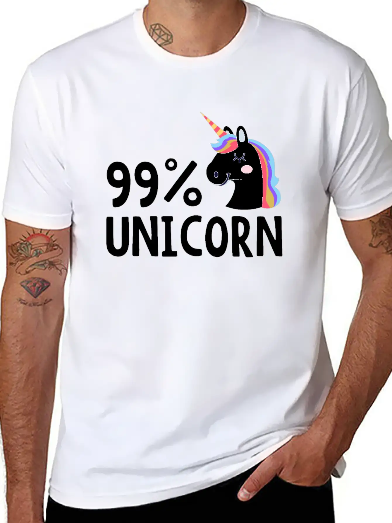 99% Unicorn Unisex Casual T-Shirt ��� Clean Design For Daily Comfort