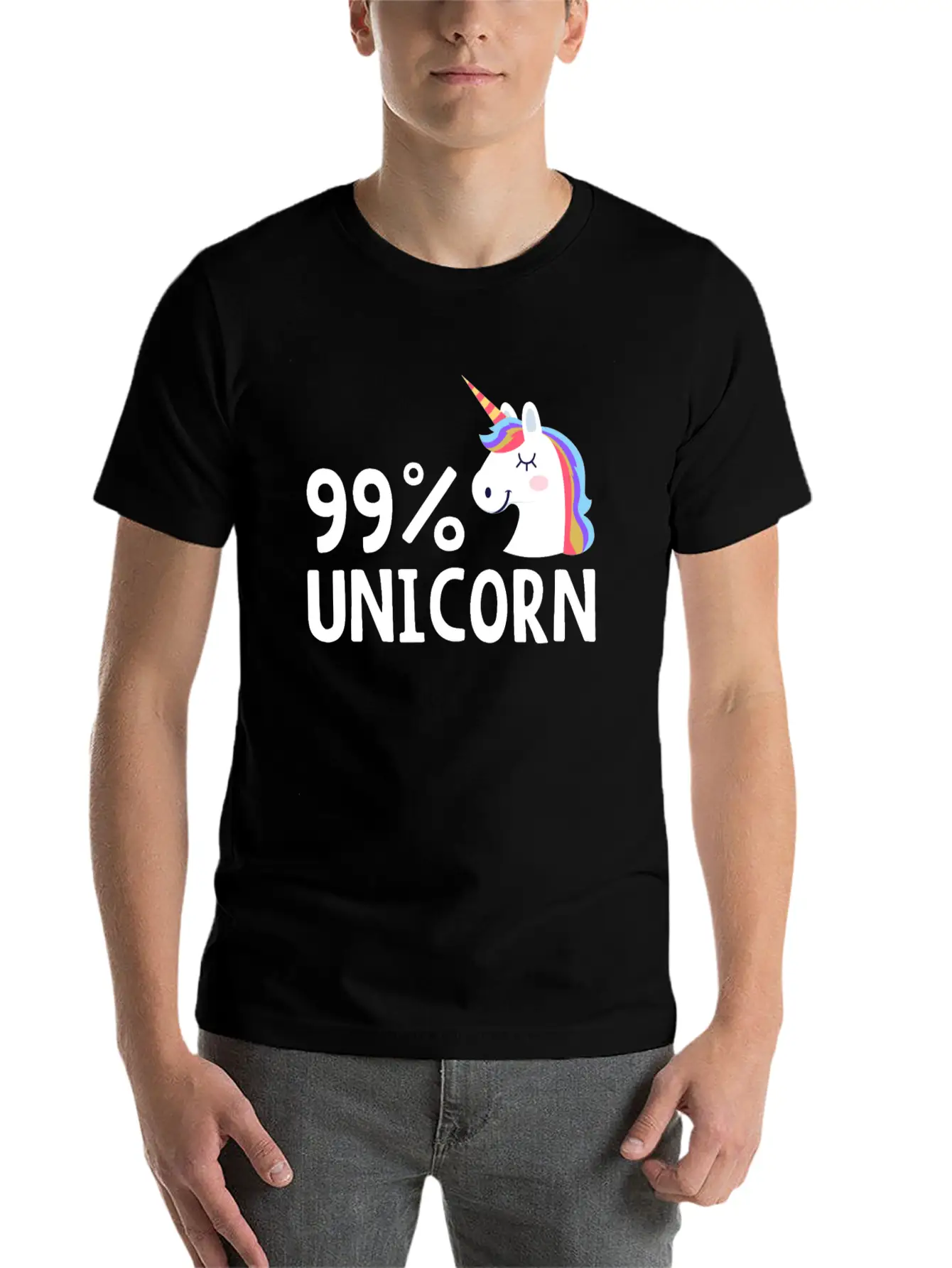 99% Unicorn Unisex Casual T-Shirt ��� Clean Design For Daily Comfort