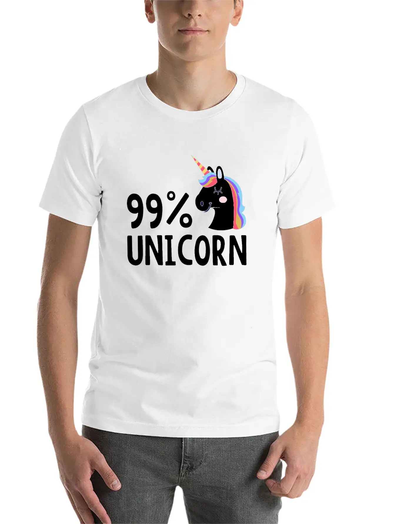 99% Unicorn Unisex Casual T-Shirt ��� Clean Design For Daily Comfort