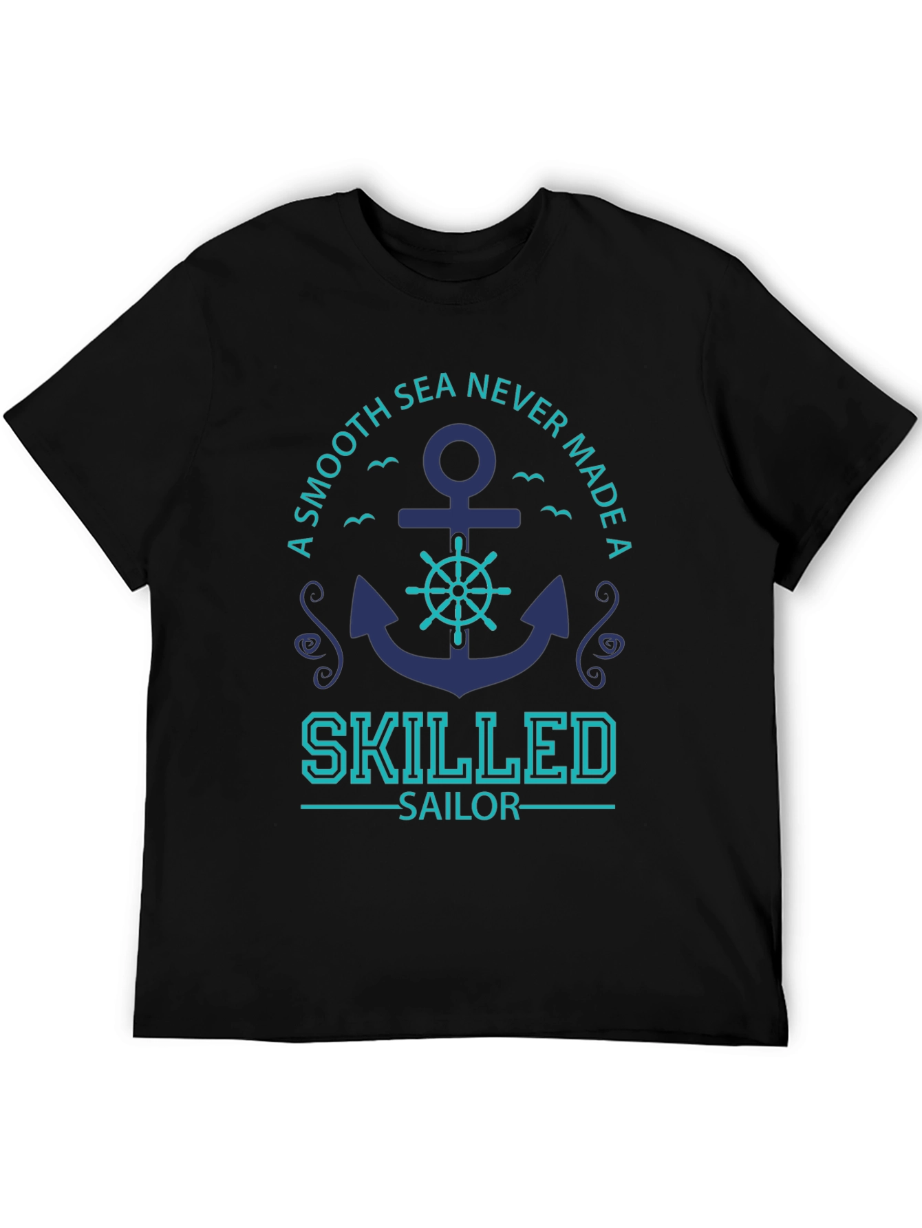Skilled Sailor Graphic T-Shirt - Black