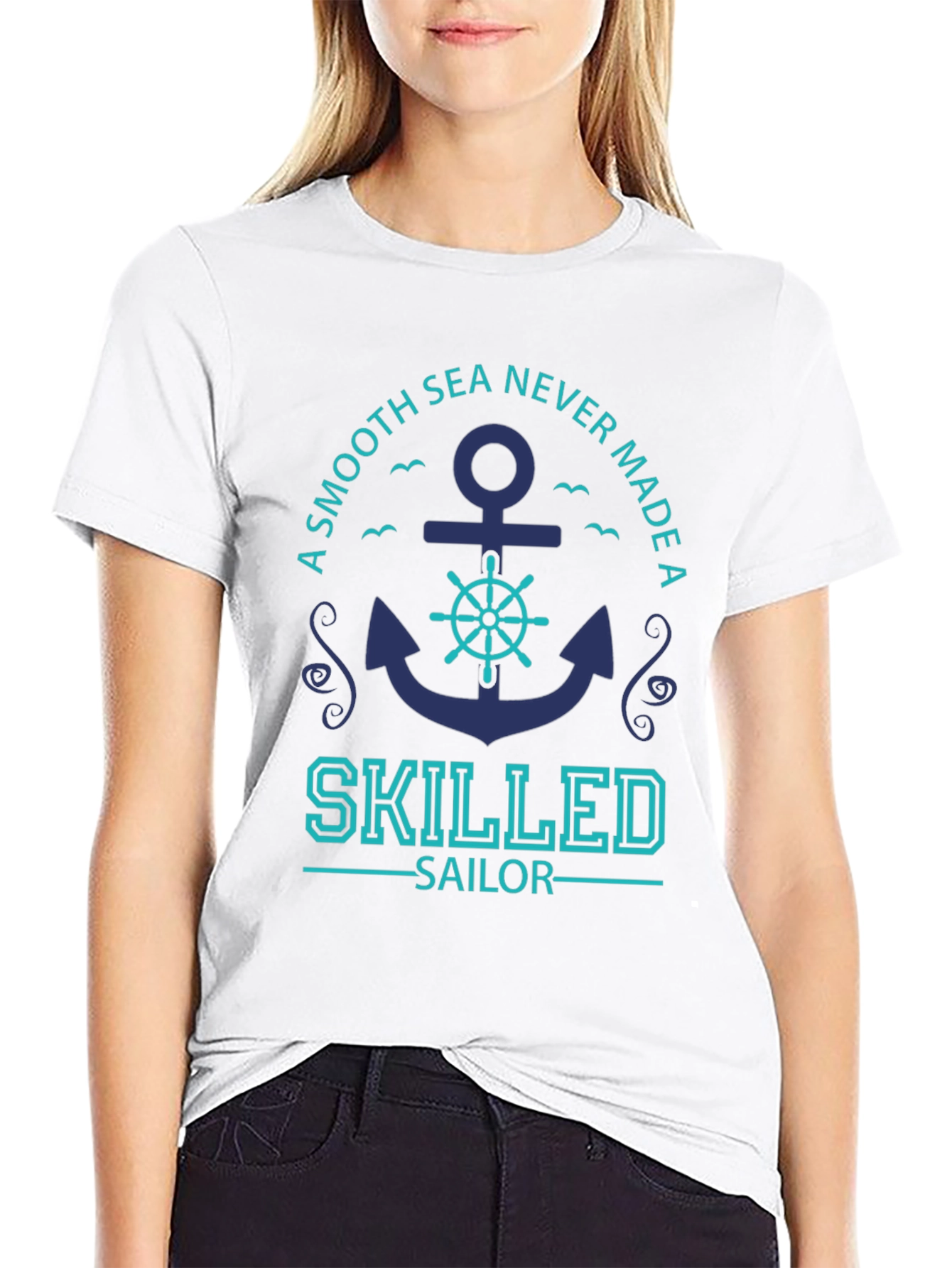 Skilled Sailor Graphic T-Shirt - Black