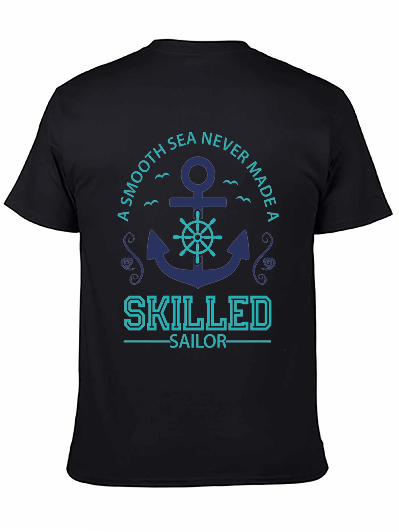 Skilled Sailor Graphic T-Shirt - Black