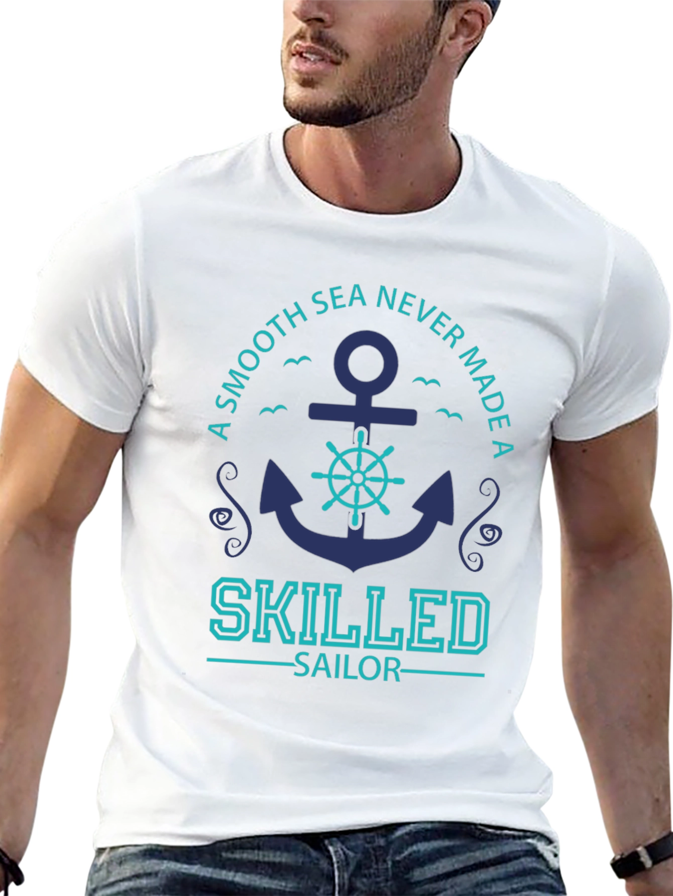 Skilled Sailor Graphic T-Shirt - Black