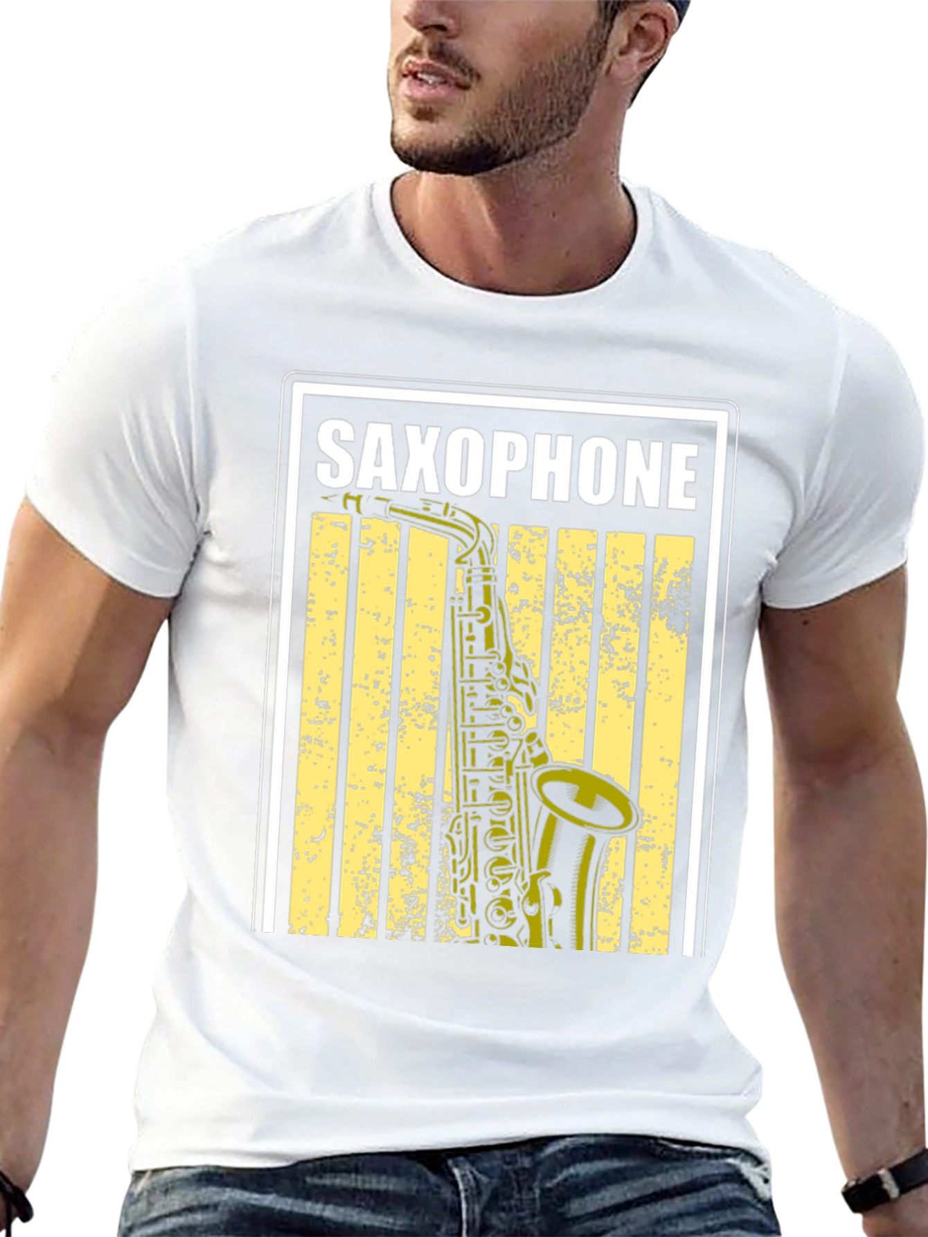 Saxophone Graphic Tee - Music Lover T-Shirt