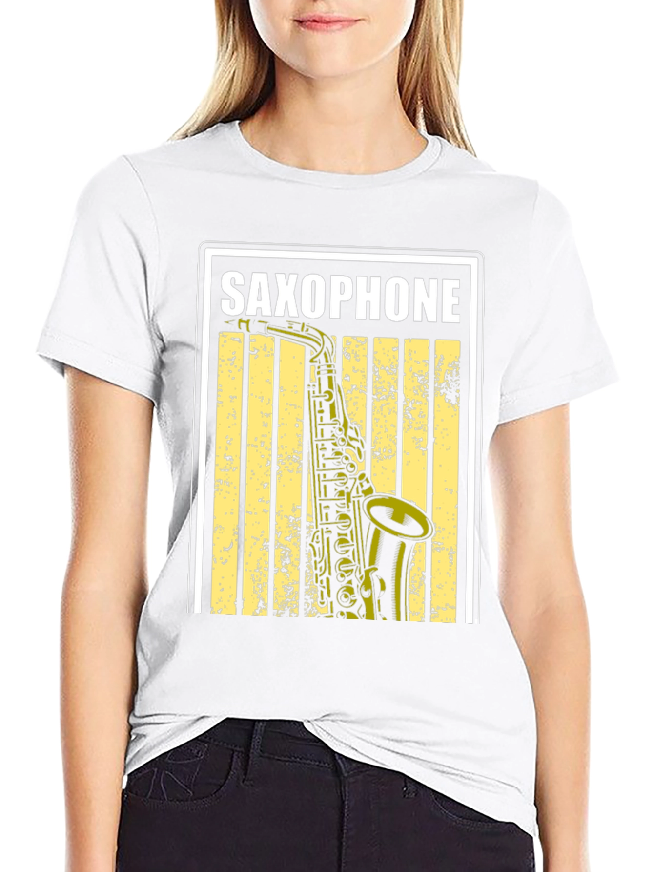 Saxophone Graphic Tee - Music Lover T-Shirt
